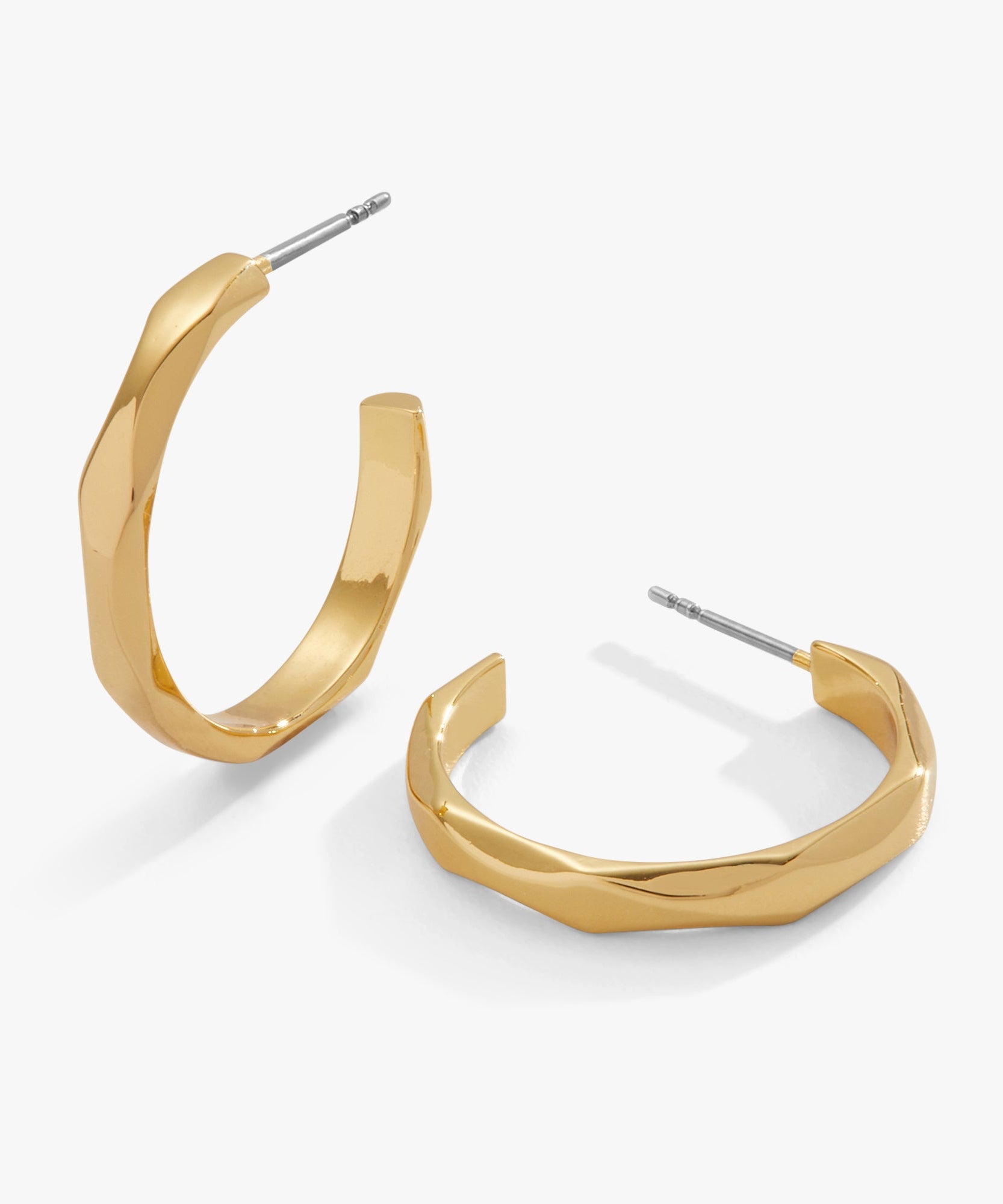 Faceted Hoop Earrings