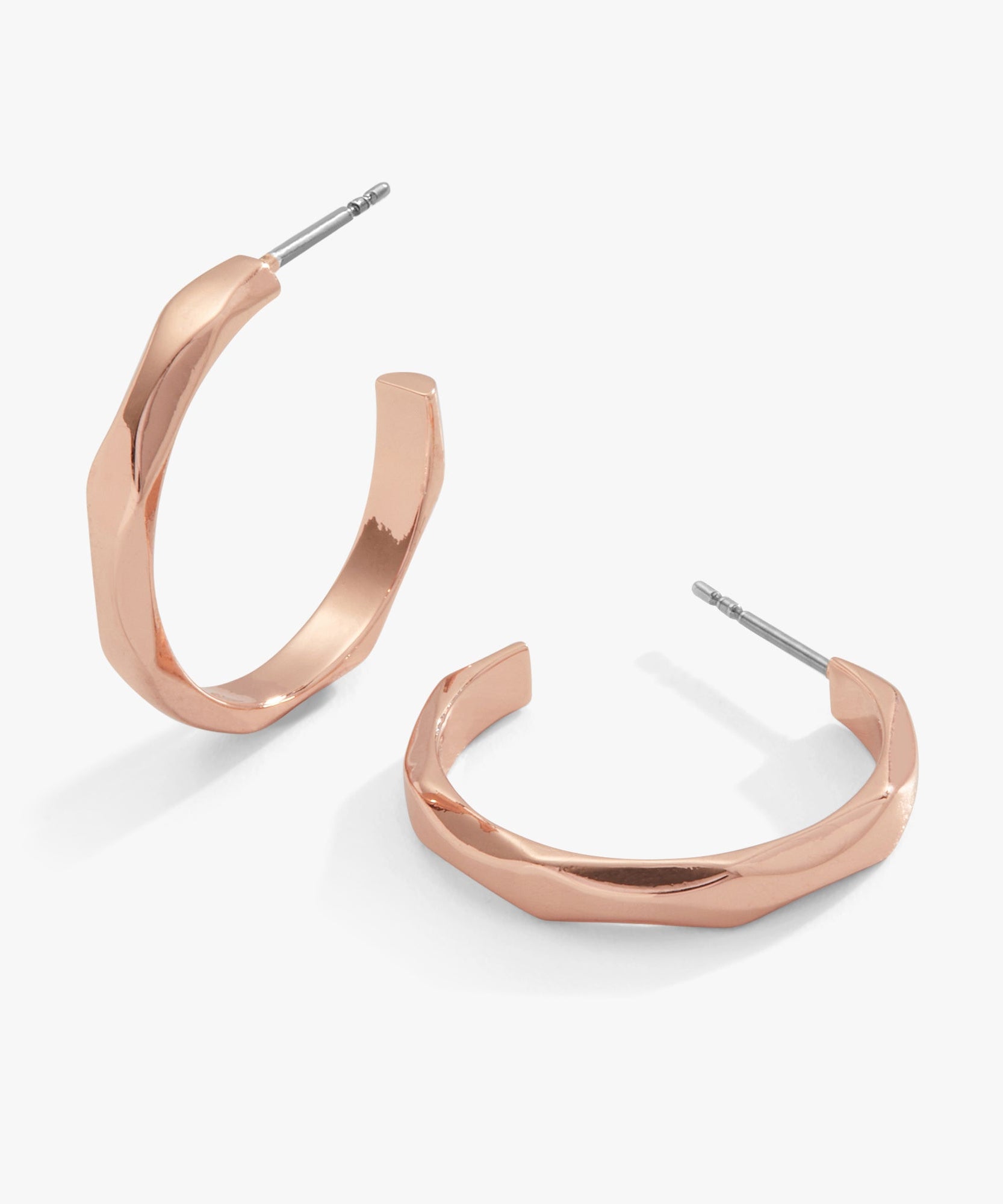 Faceted Hoop Earrings