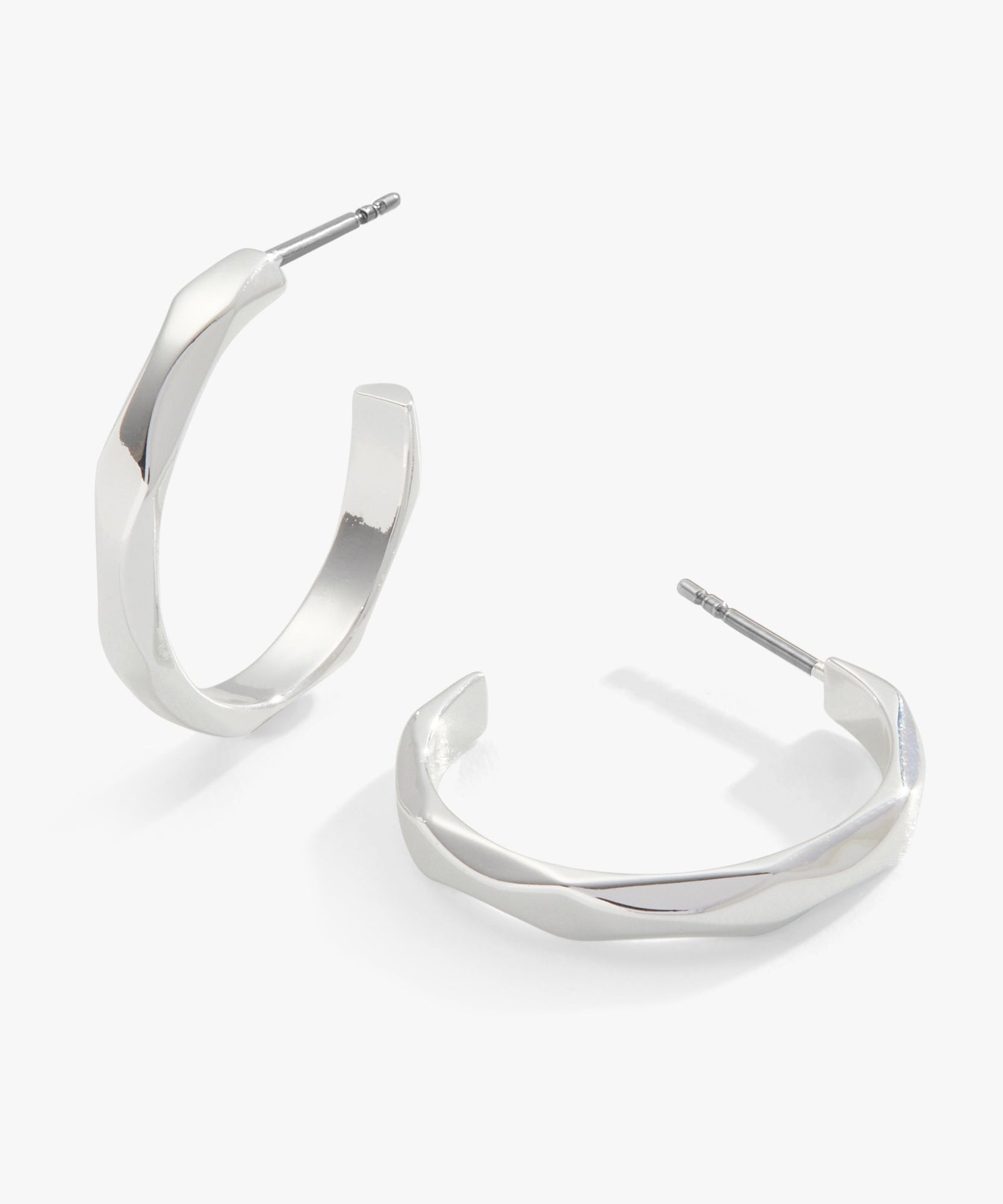 Faceted Hoop Earrings