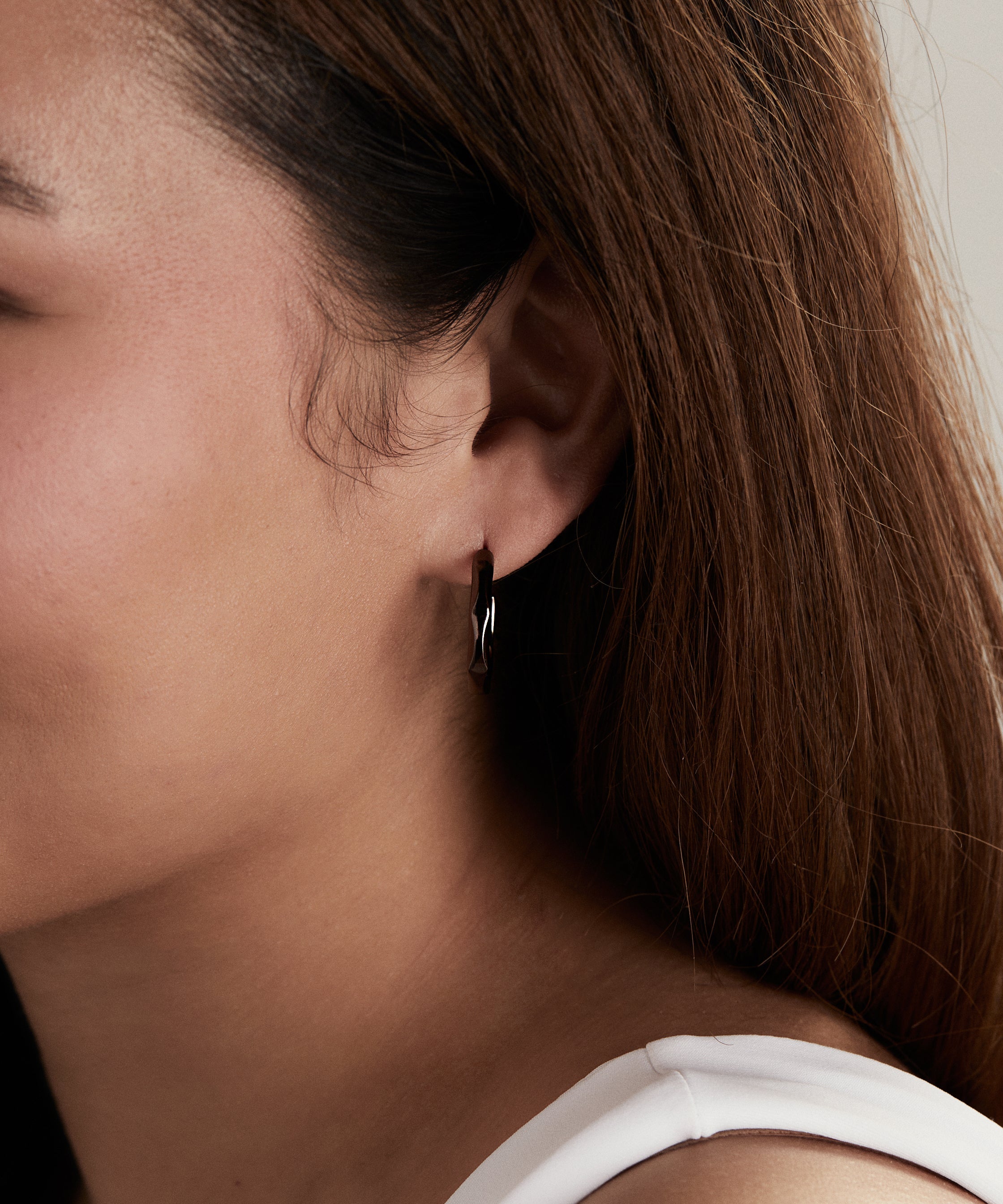 Faceted Hoop Earrings