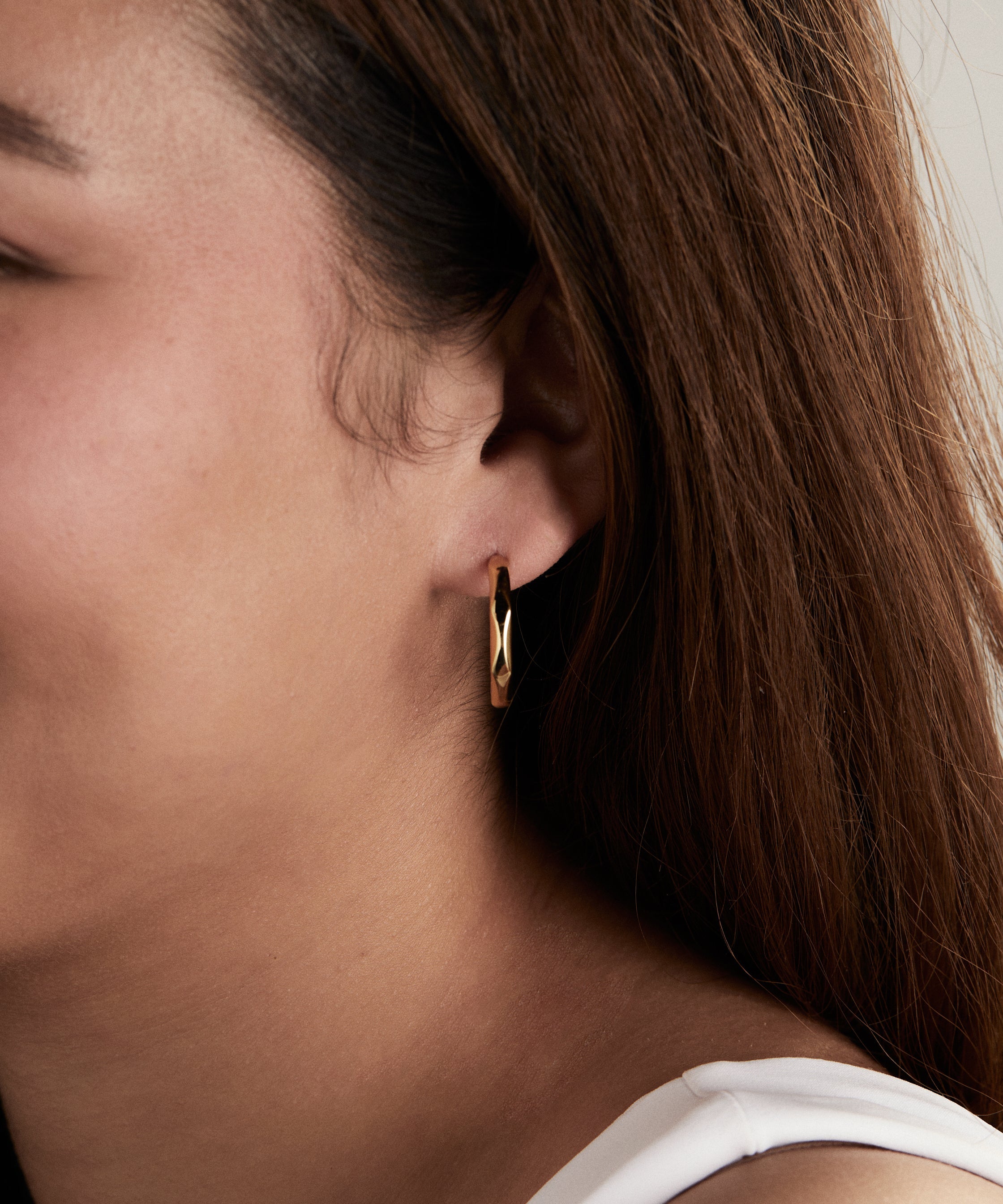 Faceted Hoop Earrings