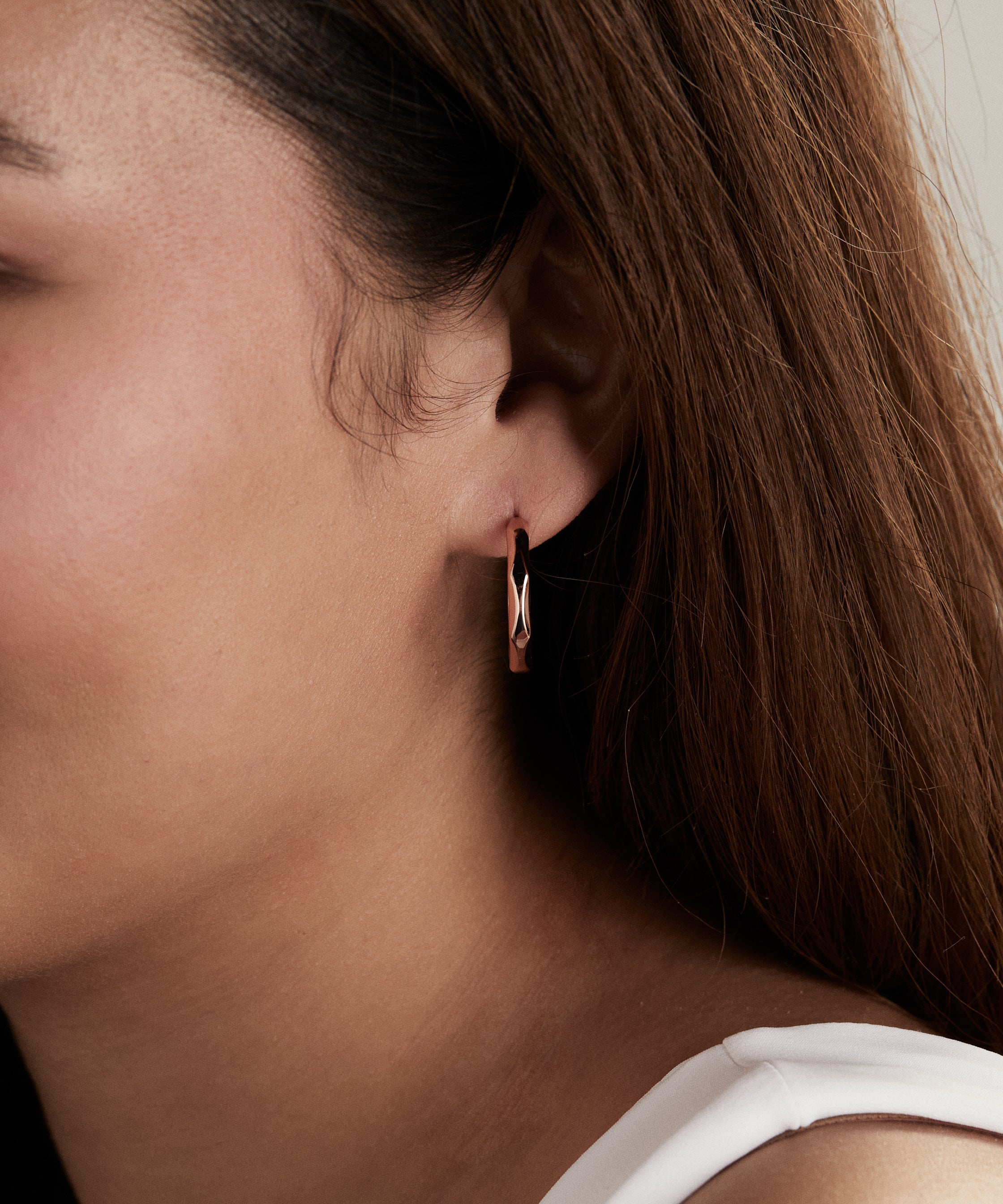 Faceted Hoop Earrings