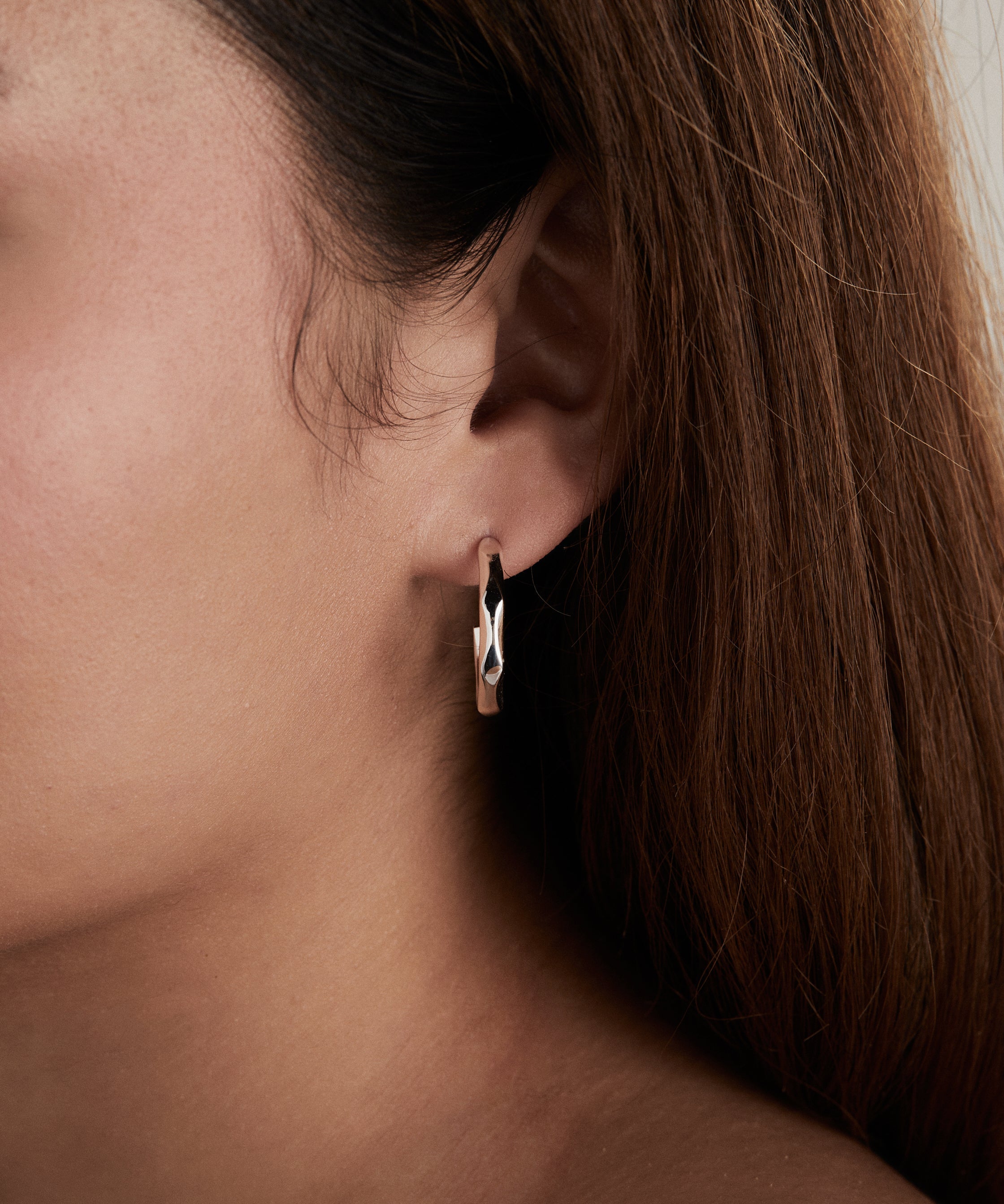 Faceted Hoop Earrings