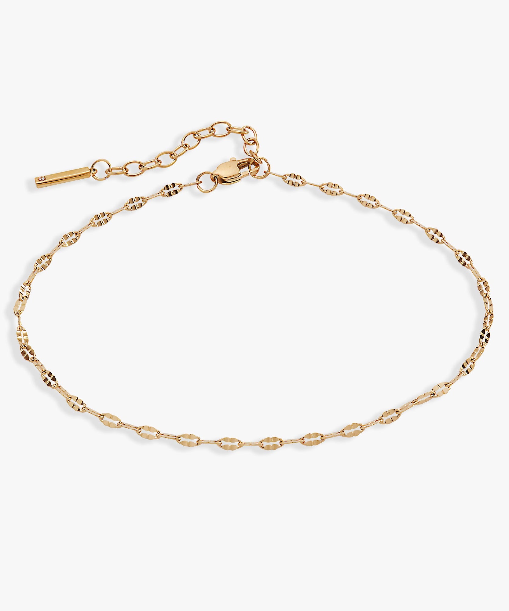 Multi Faceted Chain Anklet
