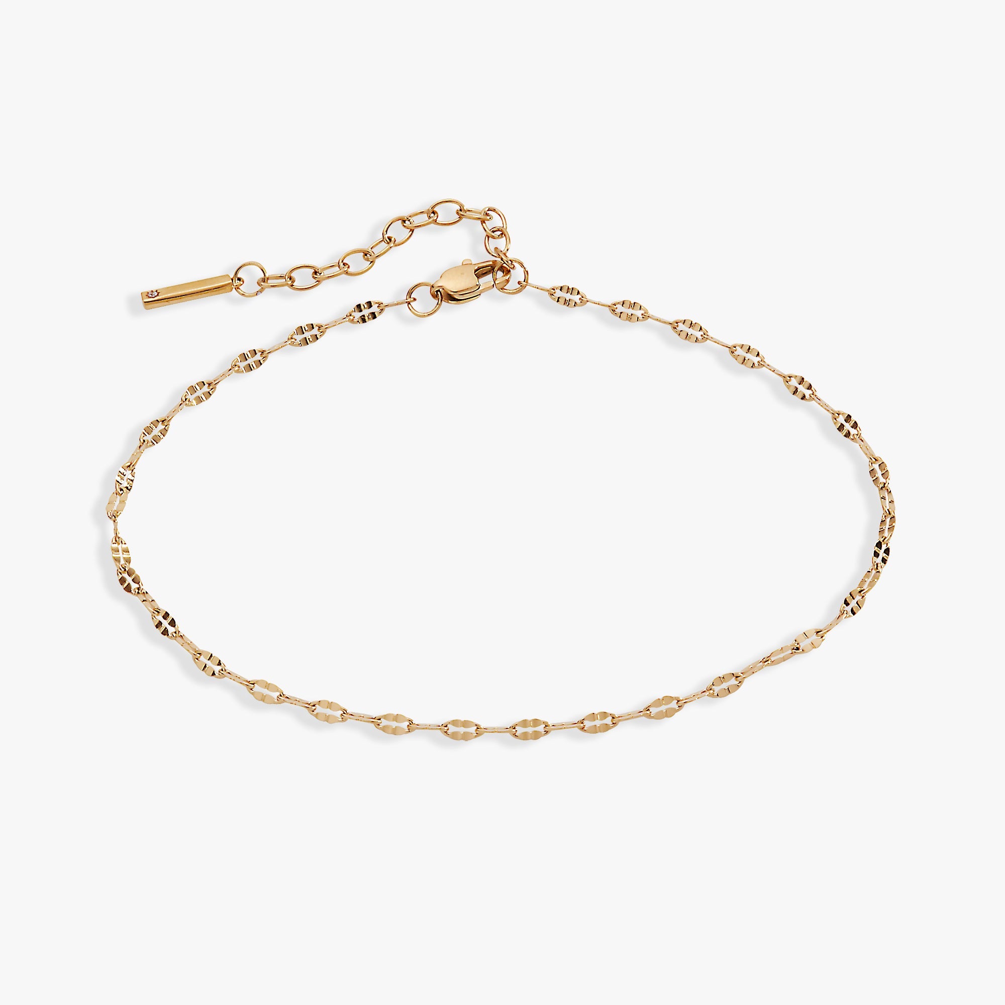 Multi Faceted Chain Anklet