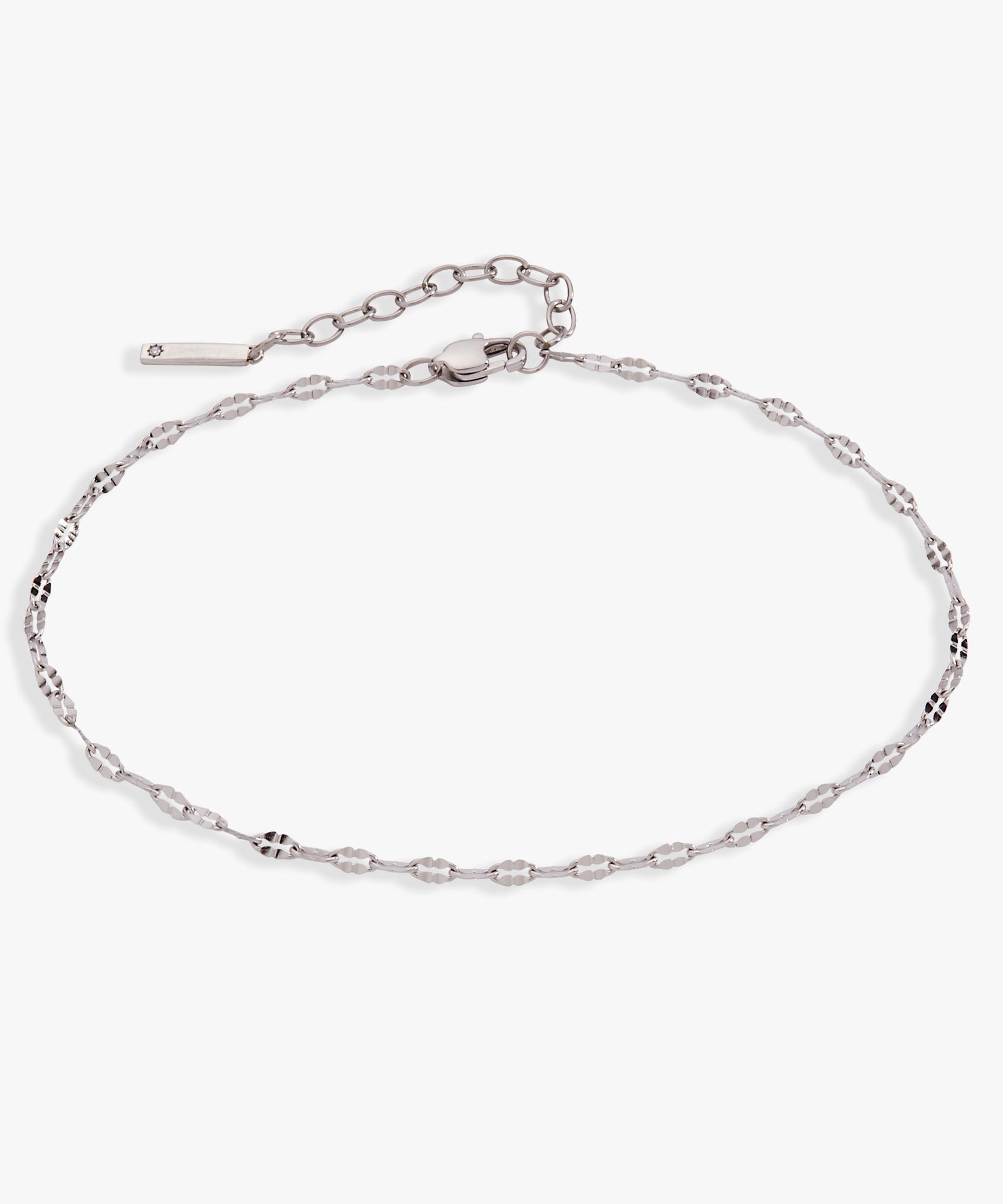 Multi Faceted Chain Anklet