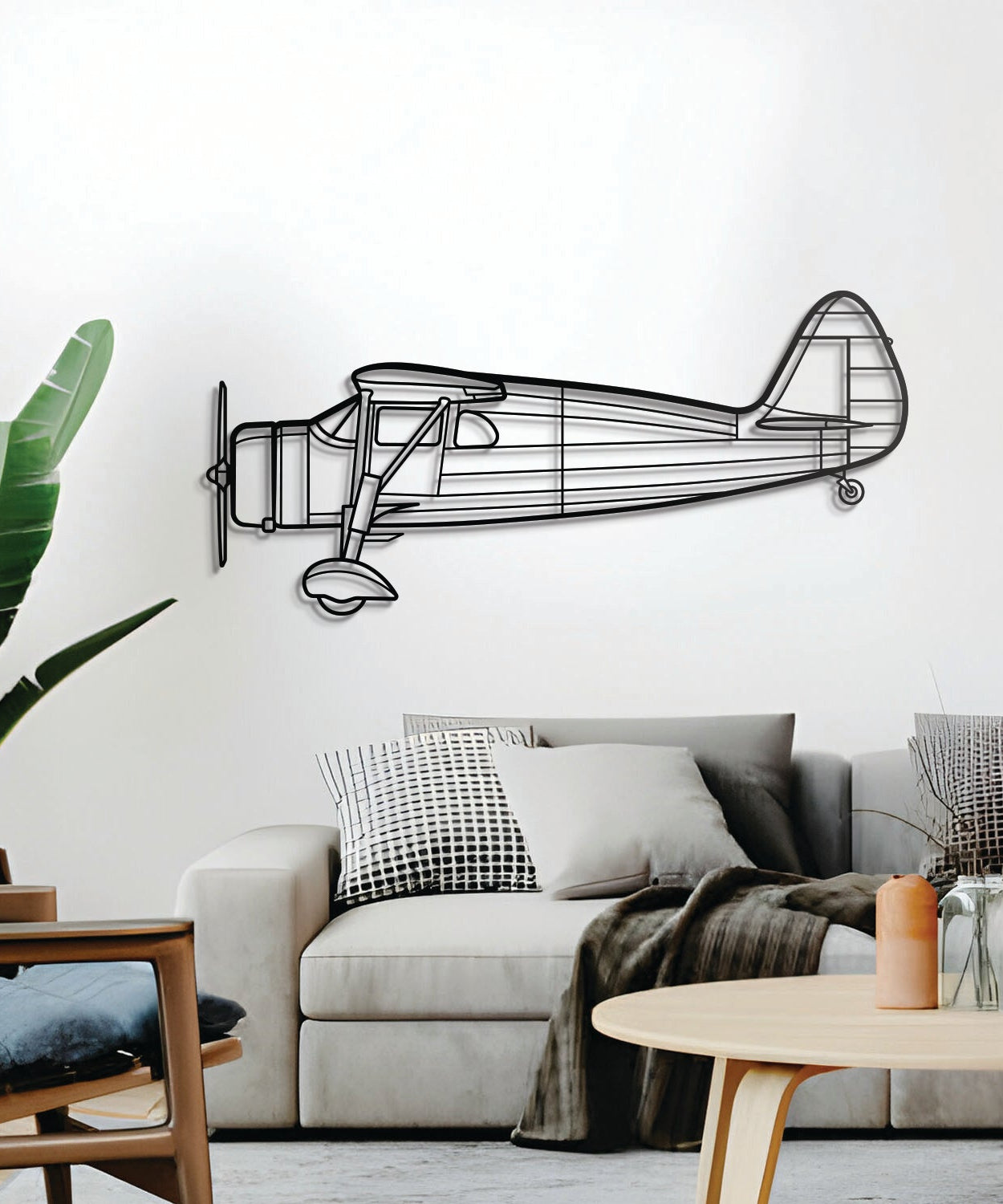 F24G 1937 Metallflugzeug Wandkunst - NCP0326