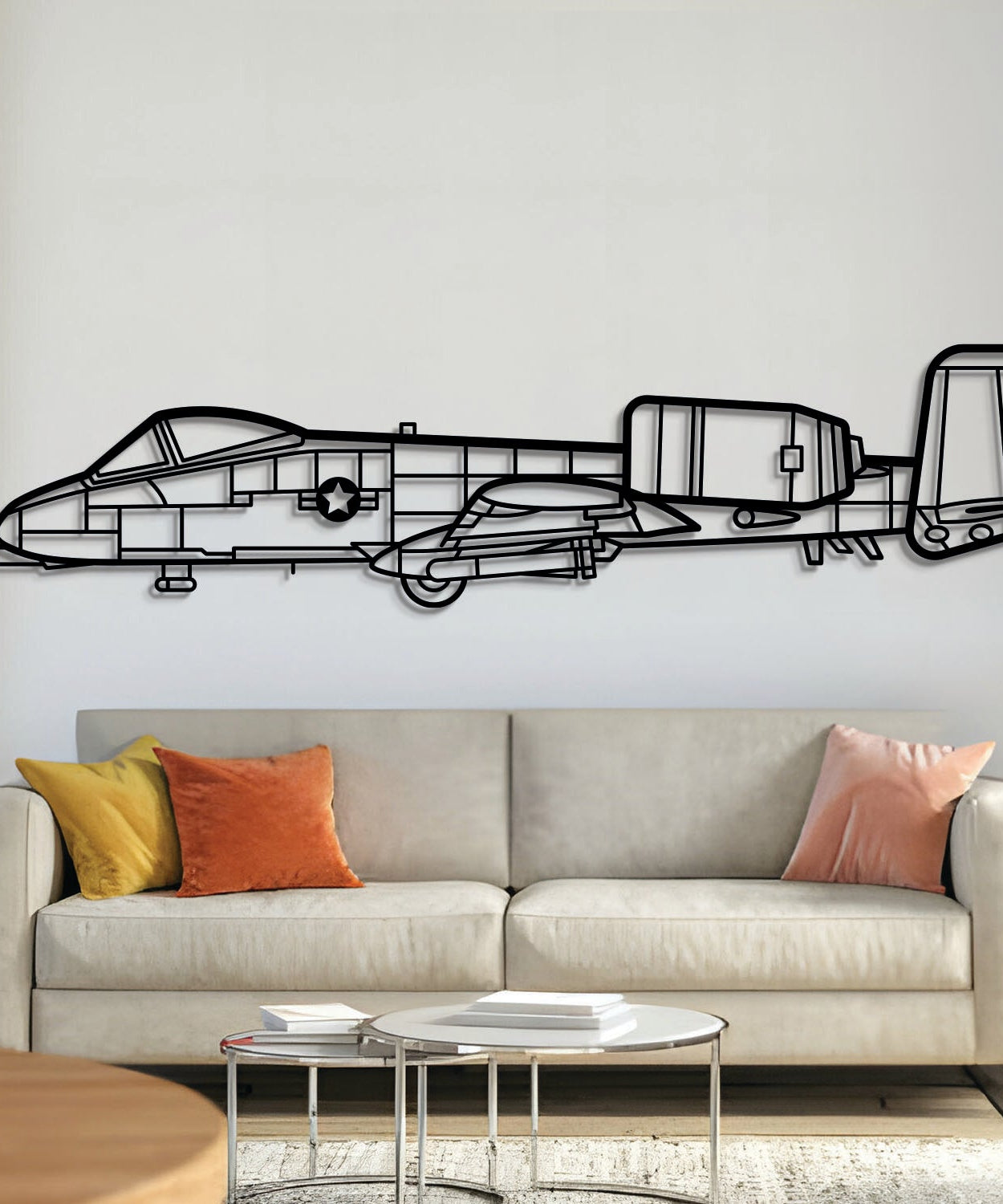 A-10 Thunderbolt 2 Metallflugzeug Wandkunst - NCP0015