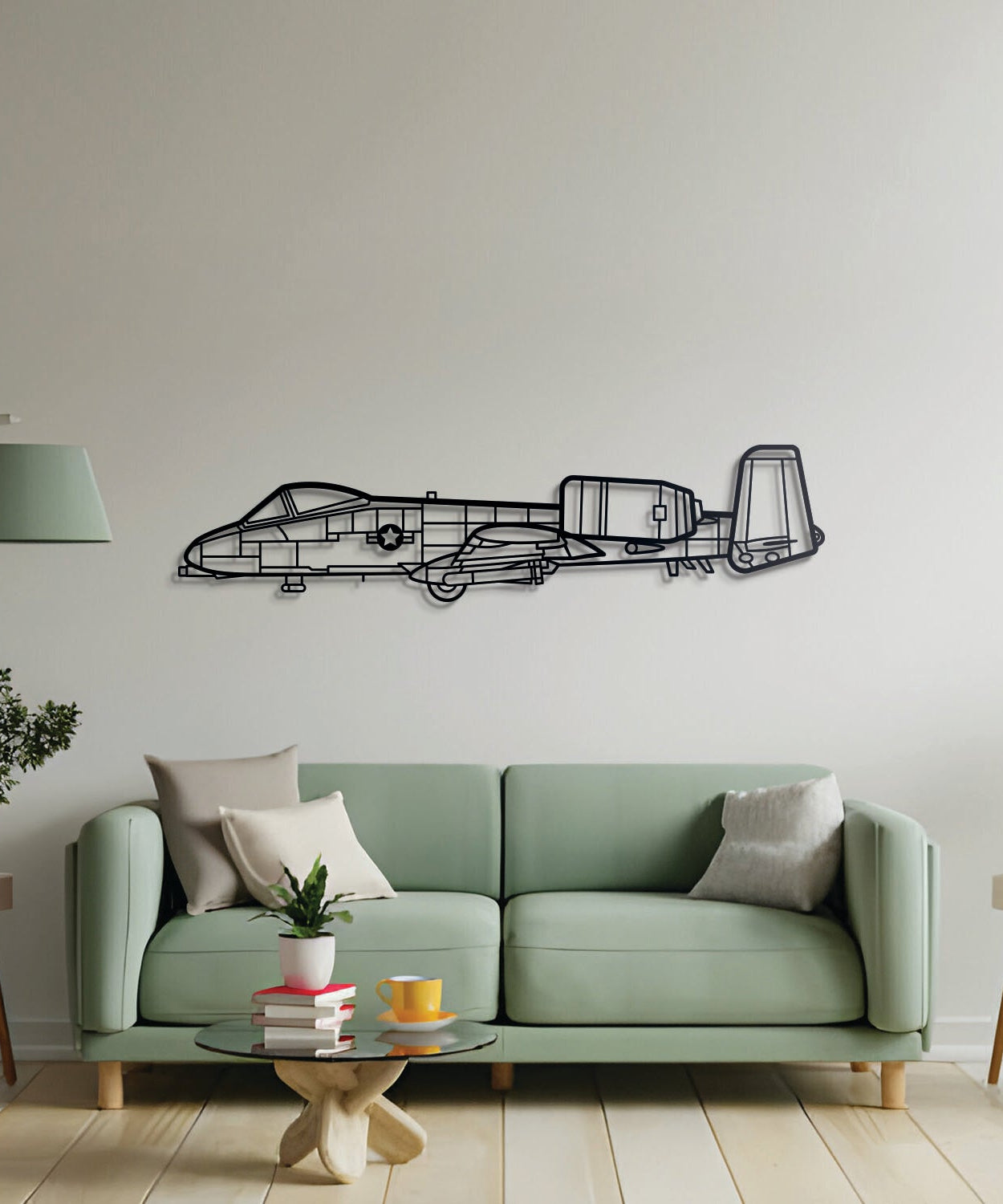 A-10 Thunderbolt 2 Metallflugzeug Wandkunst - NCP0015
