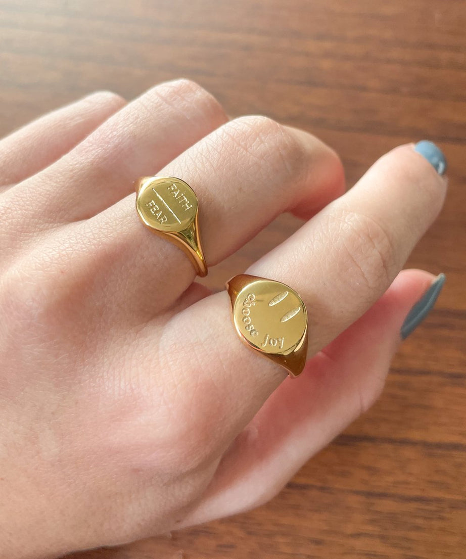 Faith Over Fear Ring