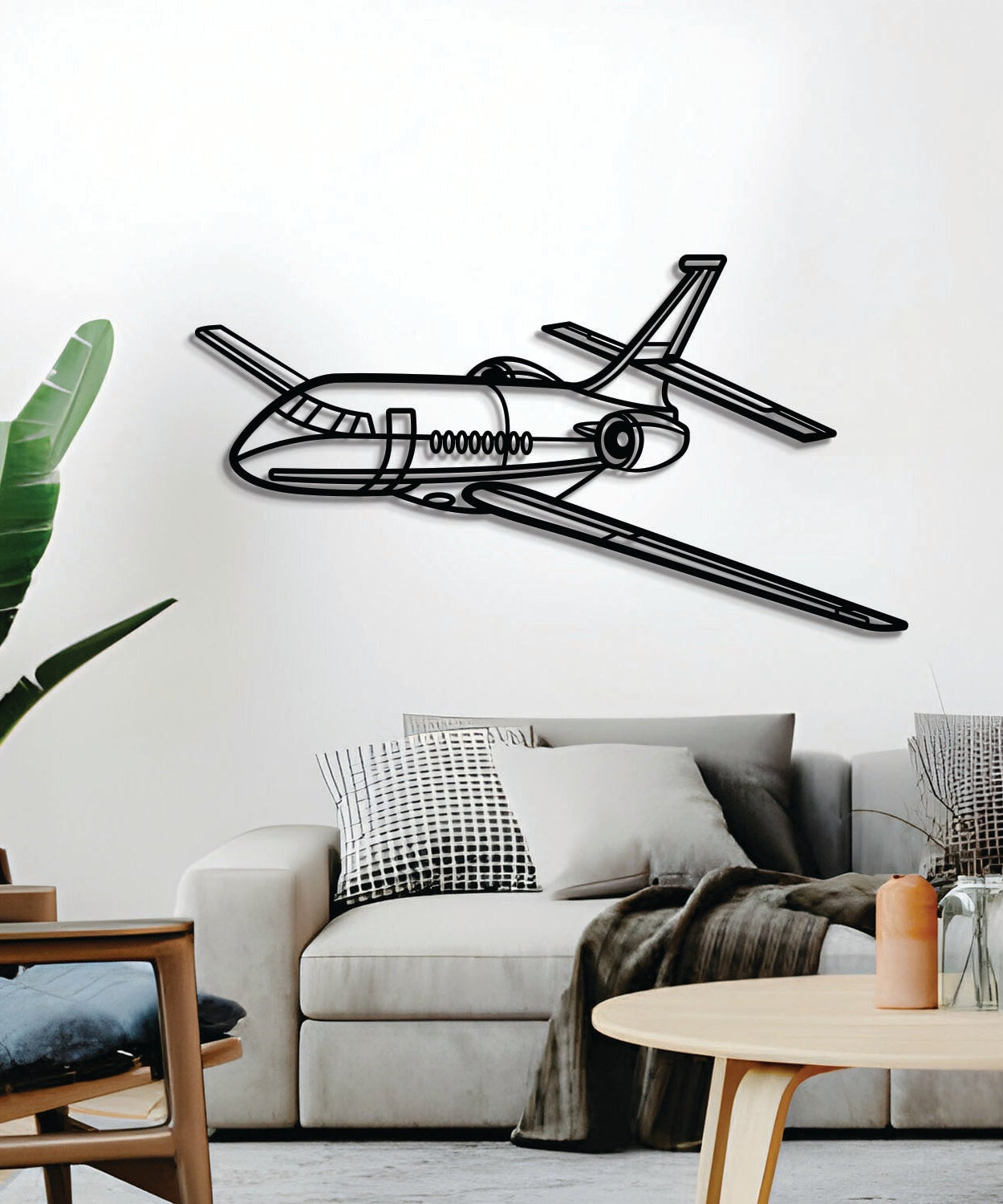 Falcon 2000 Winkel Metall Flugzeug Wandkunst - NCP0566