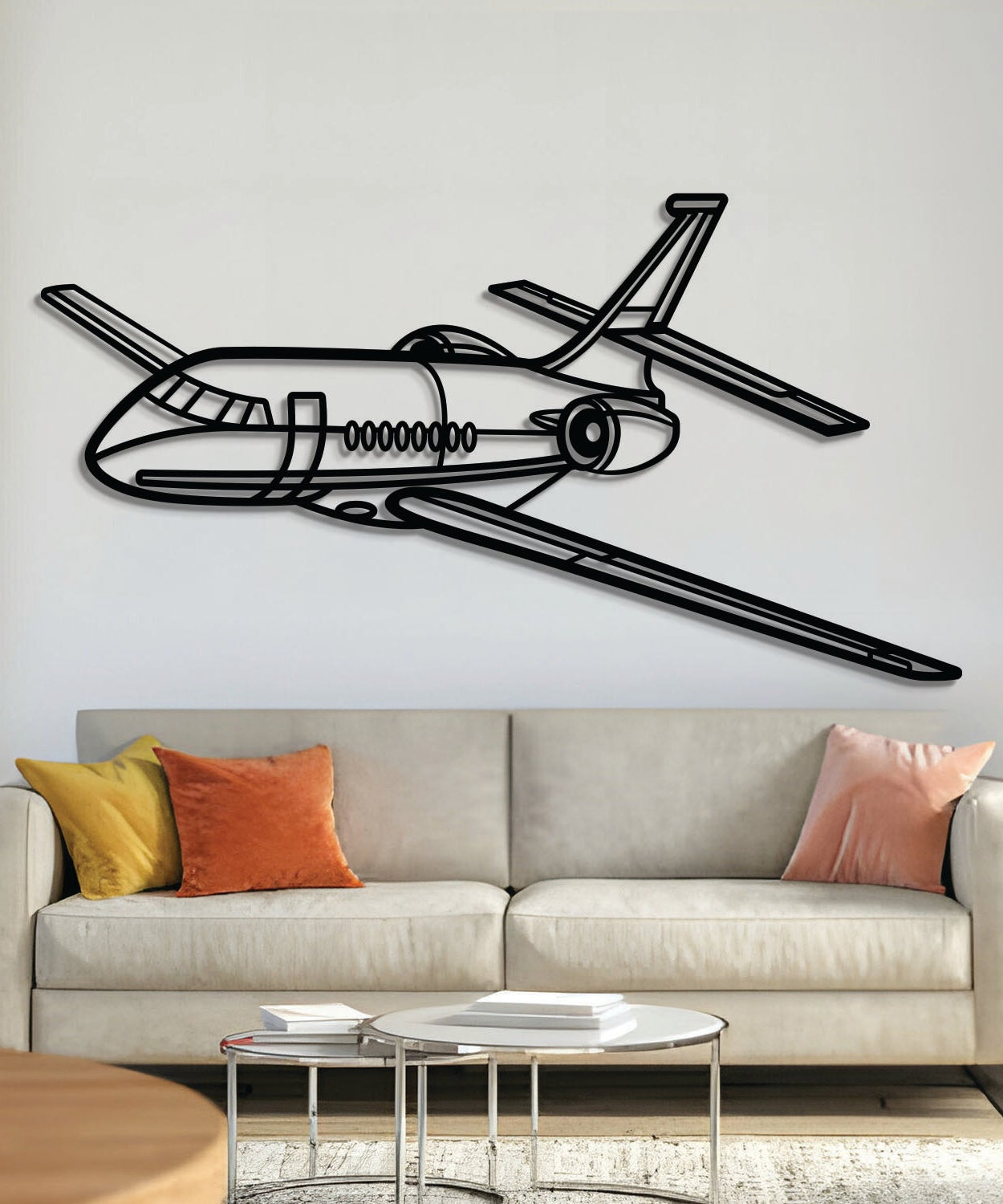 Falcon 2000 Winkel Metall Flugzeug Wandkunst - NCP0566