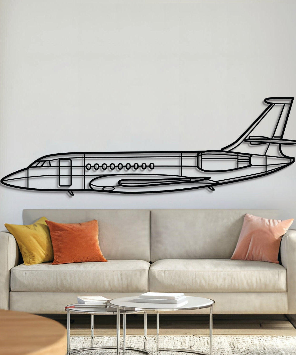 Falcon 2000 Metallflugzeug Wandbild - NCP0426