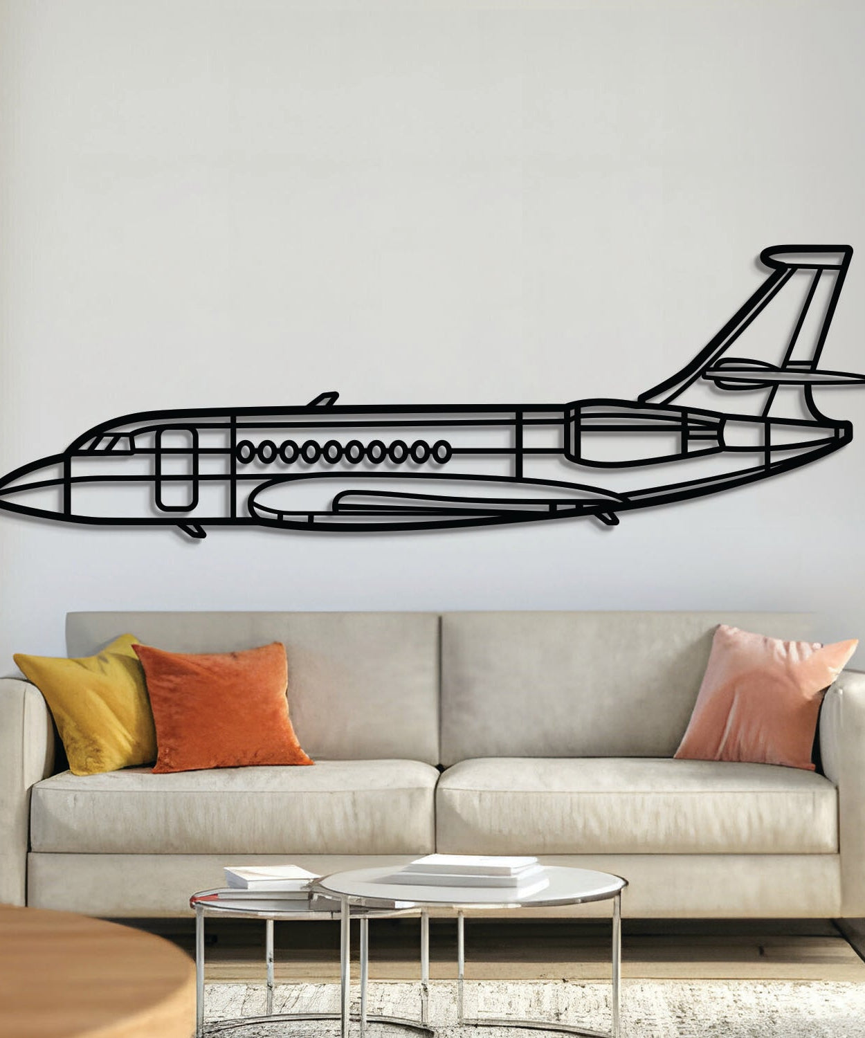 Falcon 2000EX Metall Flugzeug Wandkunst - NCP0567