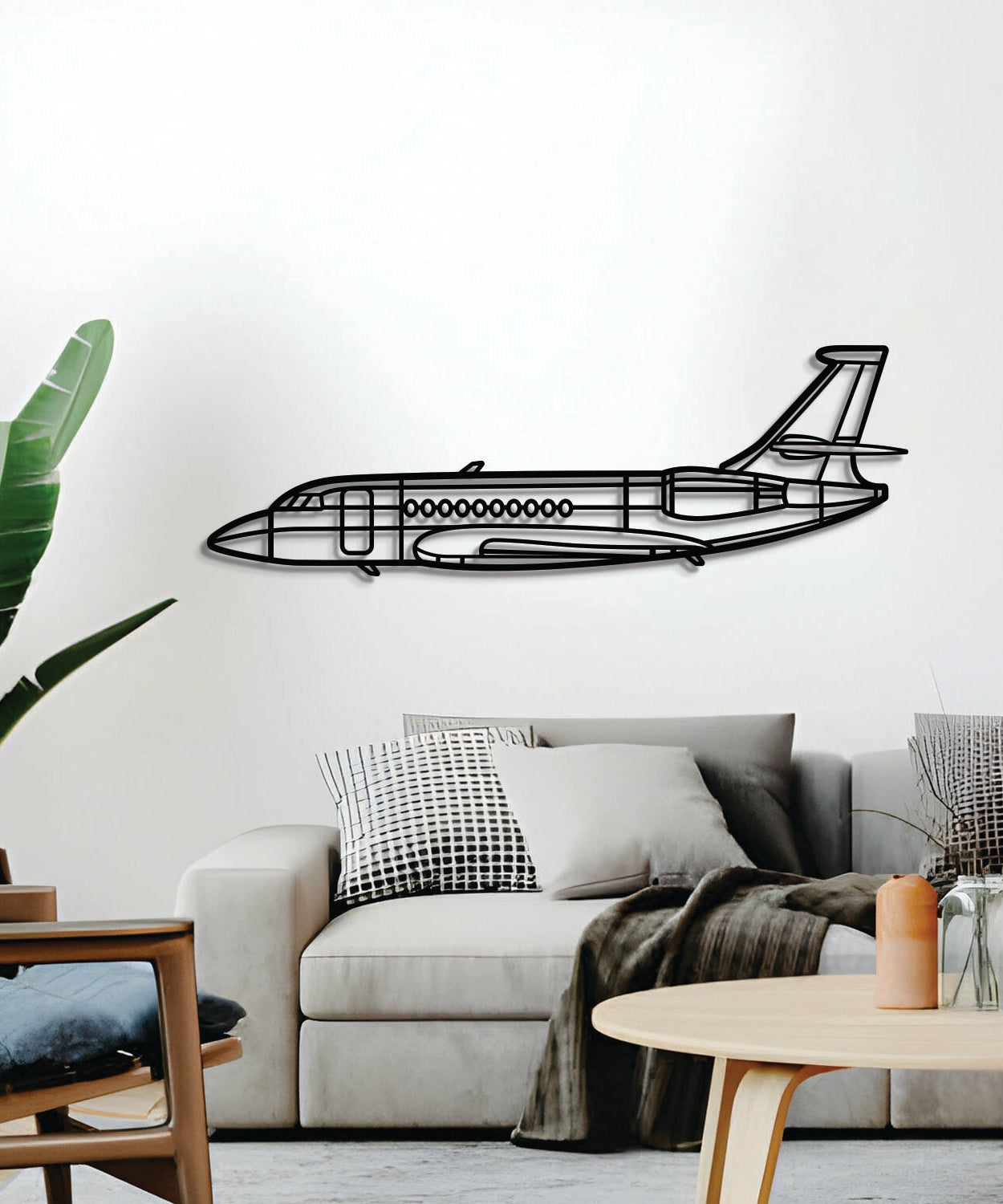 Falcon 2000EX Metall Flugzeug Wandkunst - NCP0567