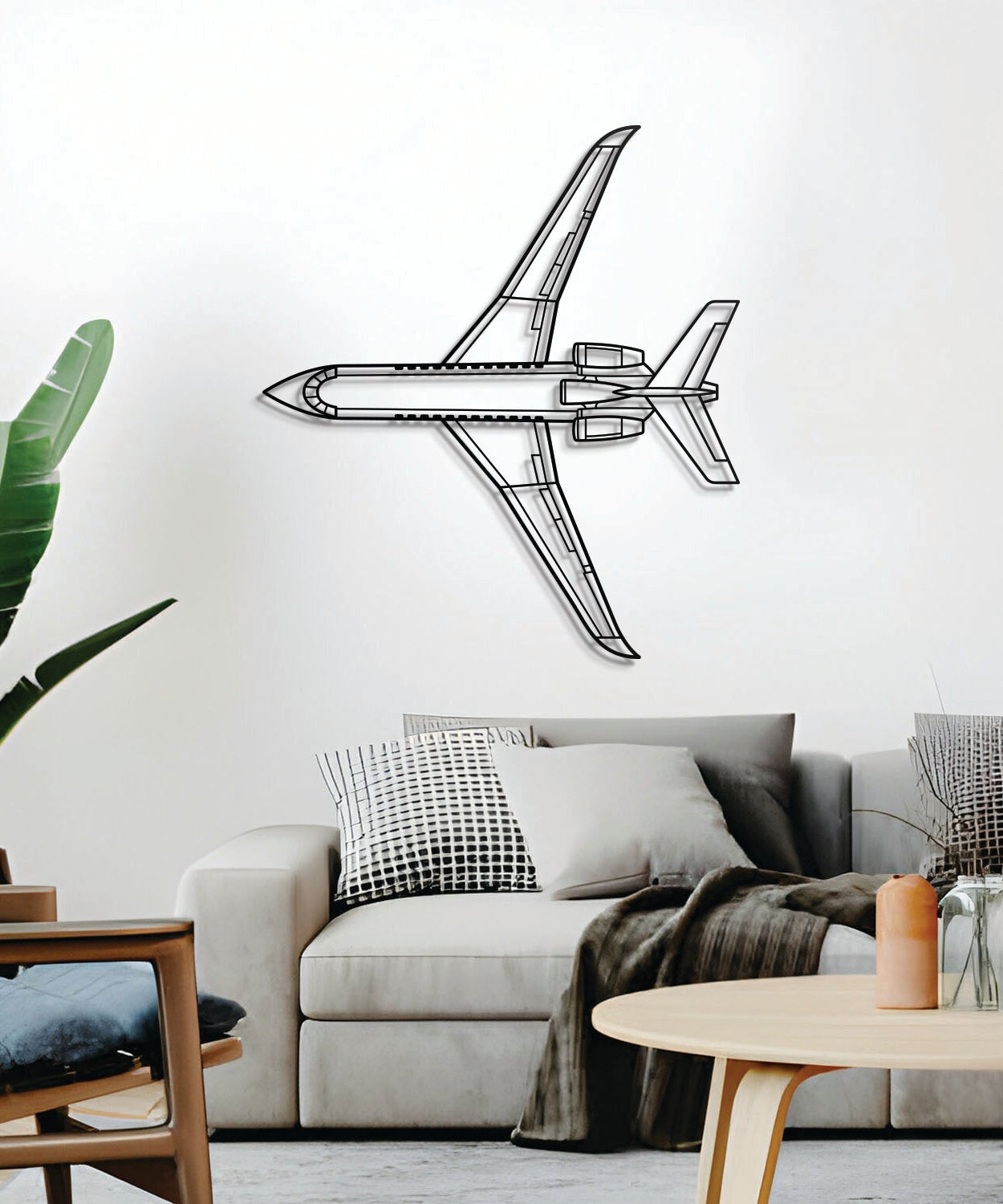 Falcon 900EX Wandkunst aus Metall – NCP0379