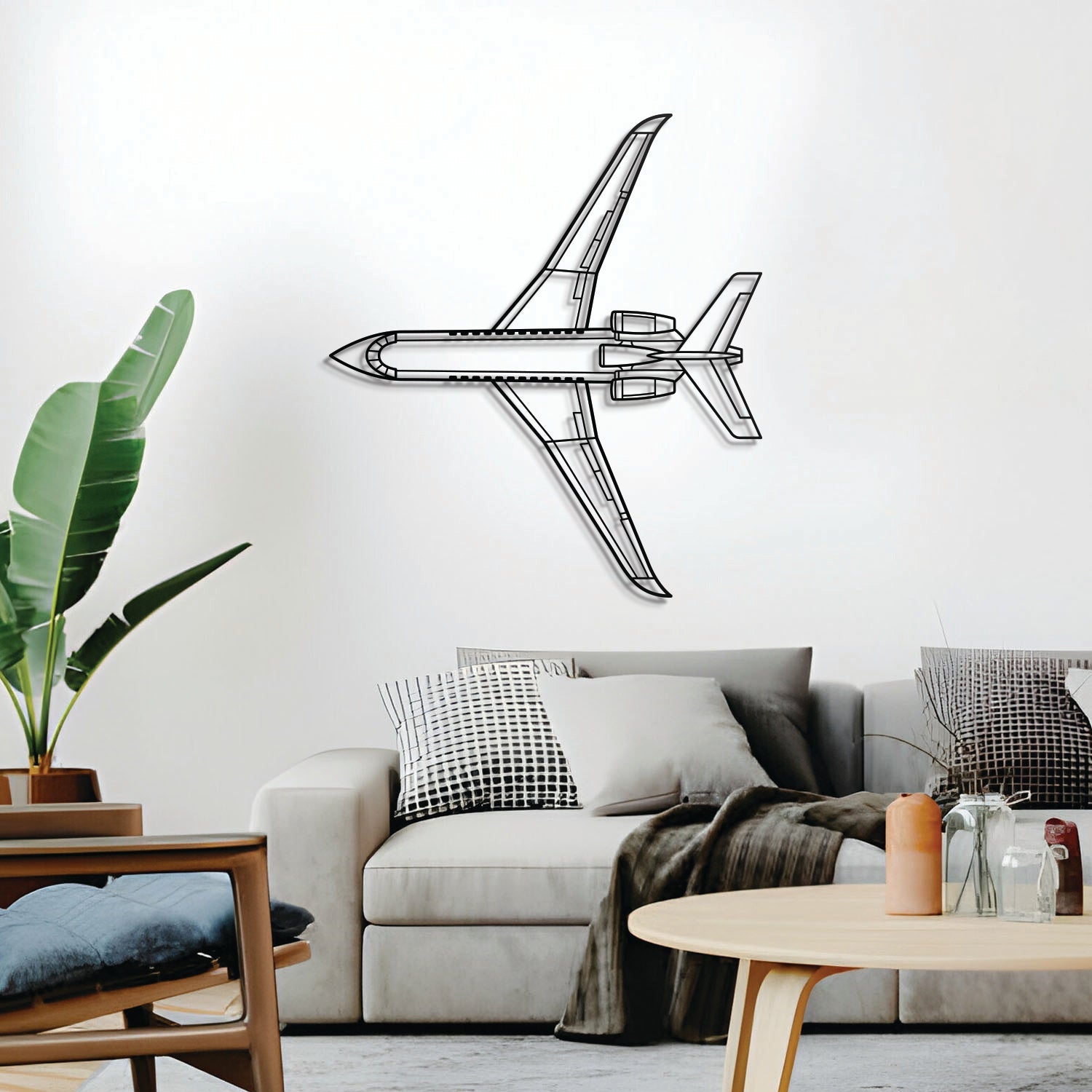 Falcon 900EX Wandkunst aus Metall – NCP0379