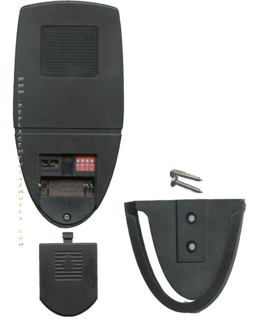 Anderic FAN51TB Replacement Ceiling Fan Remote Control for Harbor Breeze and others - FAN-51T - Black
