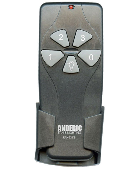 Anderic FAN53TB (315 MHz) Replacement Ceiling Fan Remote Control | FAN53T, FAN-53T | Black
