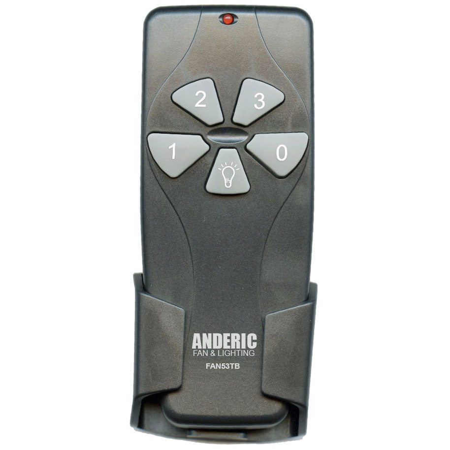 Anderic FAN53TB (315 MHz) Replacement Ceiling Fan Remote Control | FAN53T, FAN-53T | Black