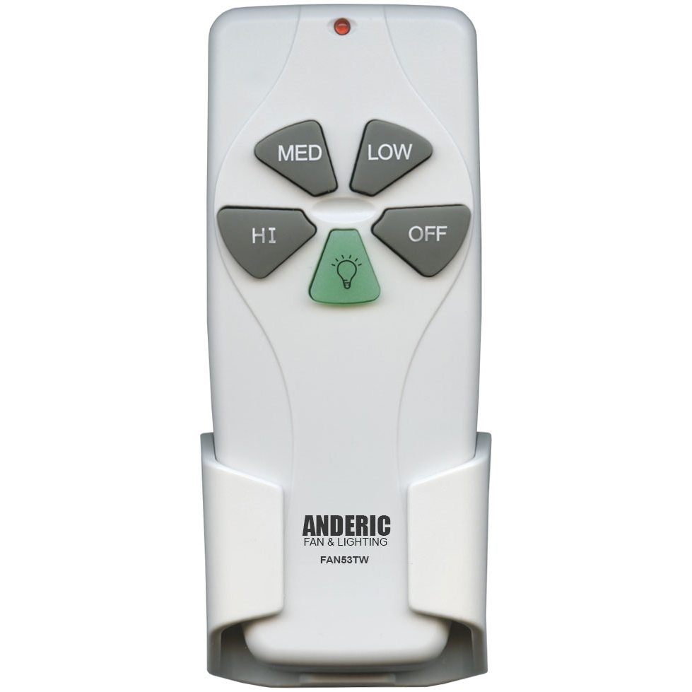Anderic FAN53TW Replacement Ceiling Fan Remote Control for Harbor Breeze CHQ7030T, FAN53T, FAN-11T, 2AAZPFAN53T, CHQ8BT7030T - White