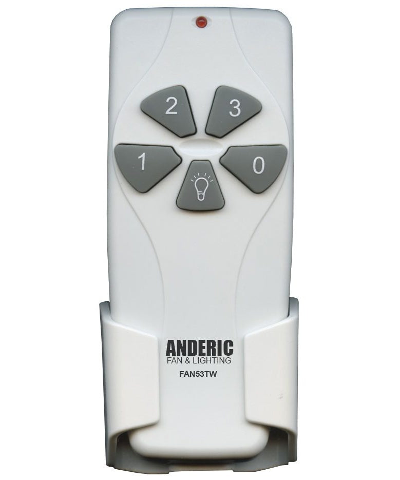 Anderic FAN53TW Replacement Ceiling Fan Remote Control for Harbor Breeze CHQ7030T, FAN53T, FAN-11T, 2AAZPFAN53T, CHQ8BT7030T - White
