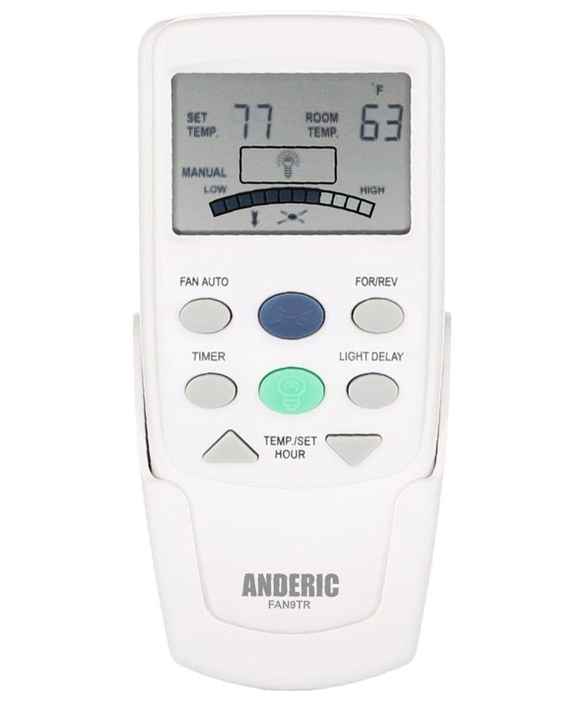 Substitute for Hampton Bay FAN25T Thermostatic Ceiling Fan Remote Control [FAN9TR]