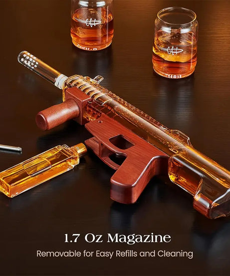 M-16 Machine Gun Whiskey Decanter Set