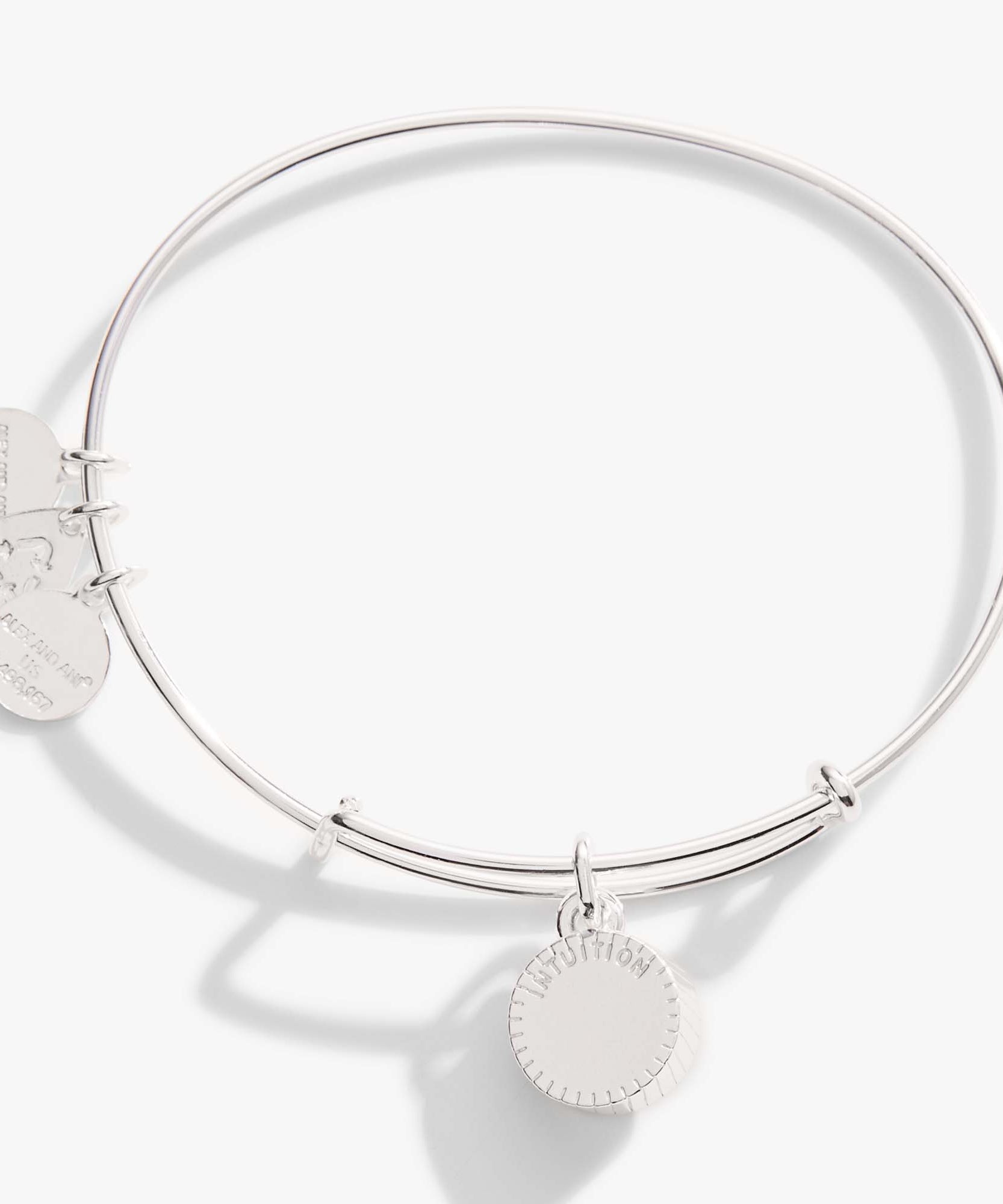 February Birthstone Charm Bangle, Amethyst