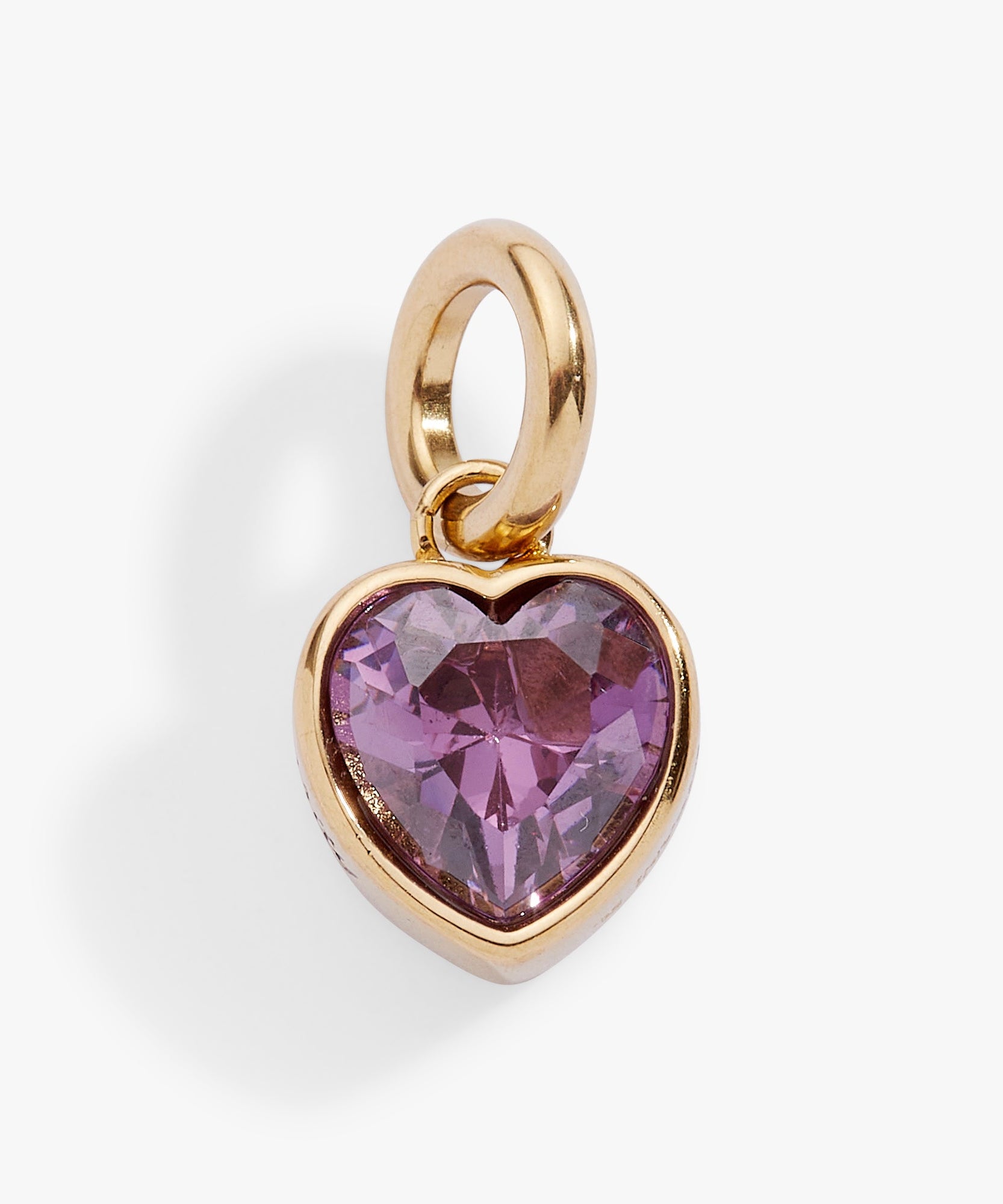 February 'Clarity' Heart Birthstone Charm