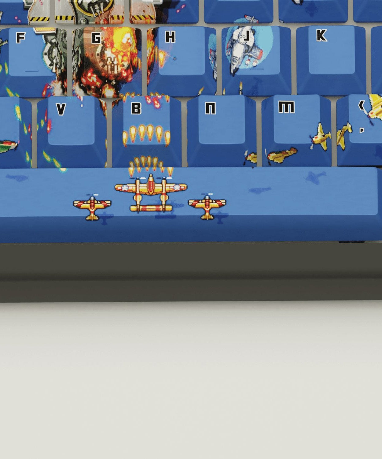 Fighter Arcade Design Keycaps and Mechanical Keyboard