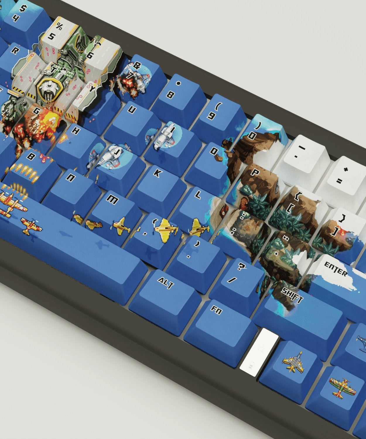 Fighter Arcade Design Keycaps and Mechanical Keyboard