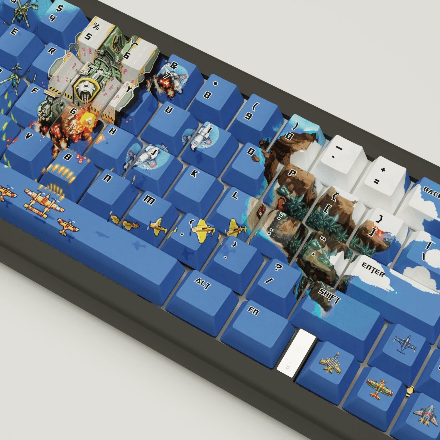 Fighter Arcade Design Keycaps and Mechanical Keyboard