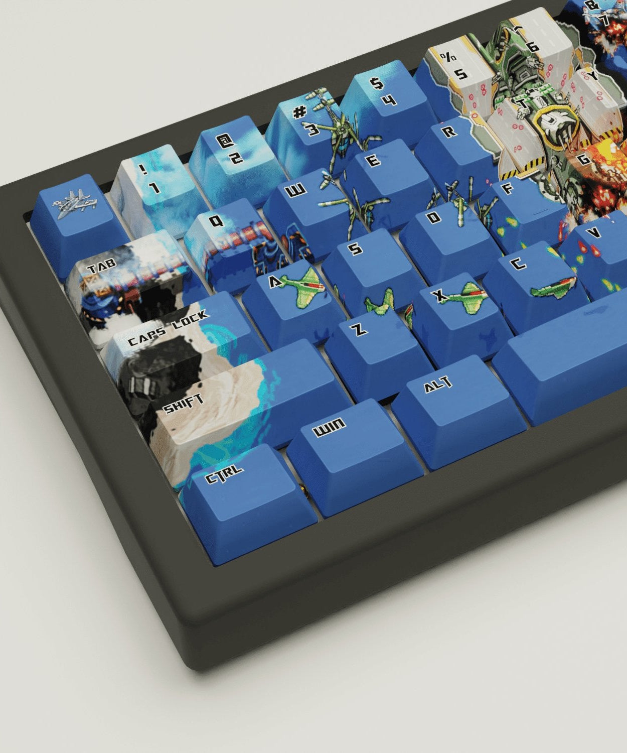 Fighter Arcade Design Keycaps and Mechanical Keyboard