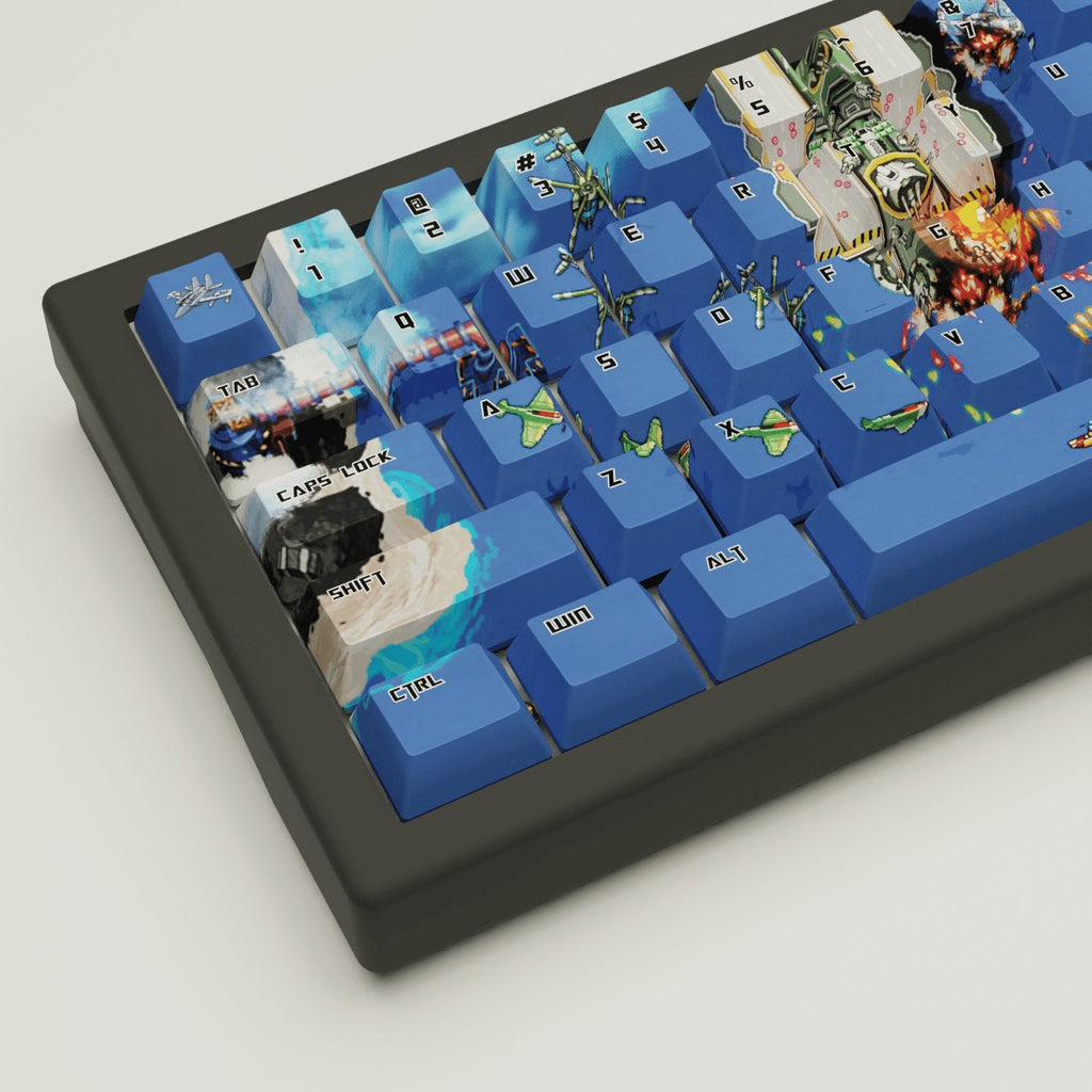 Fighter Arcade Design Keycaps and Mechanical Keyboard
