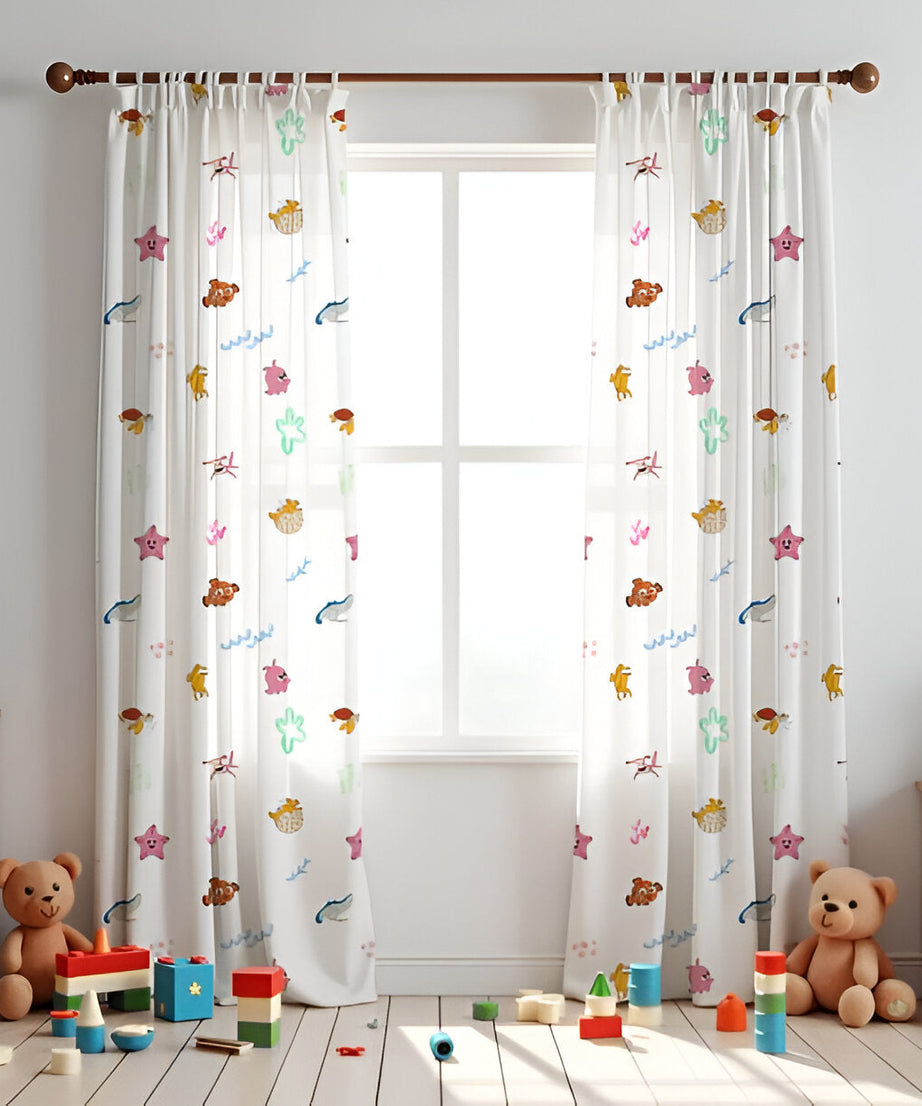 Finding Nemo Themed Baby Room Curtain