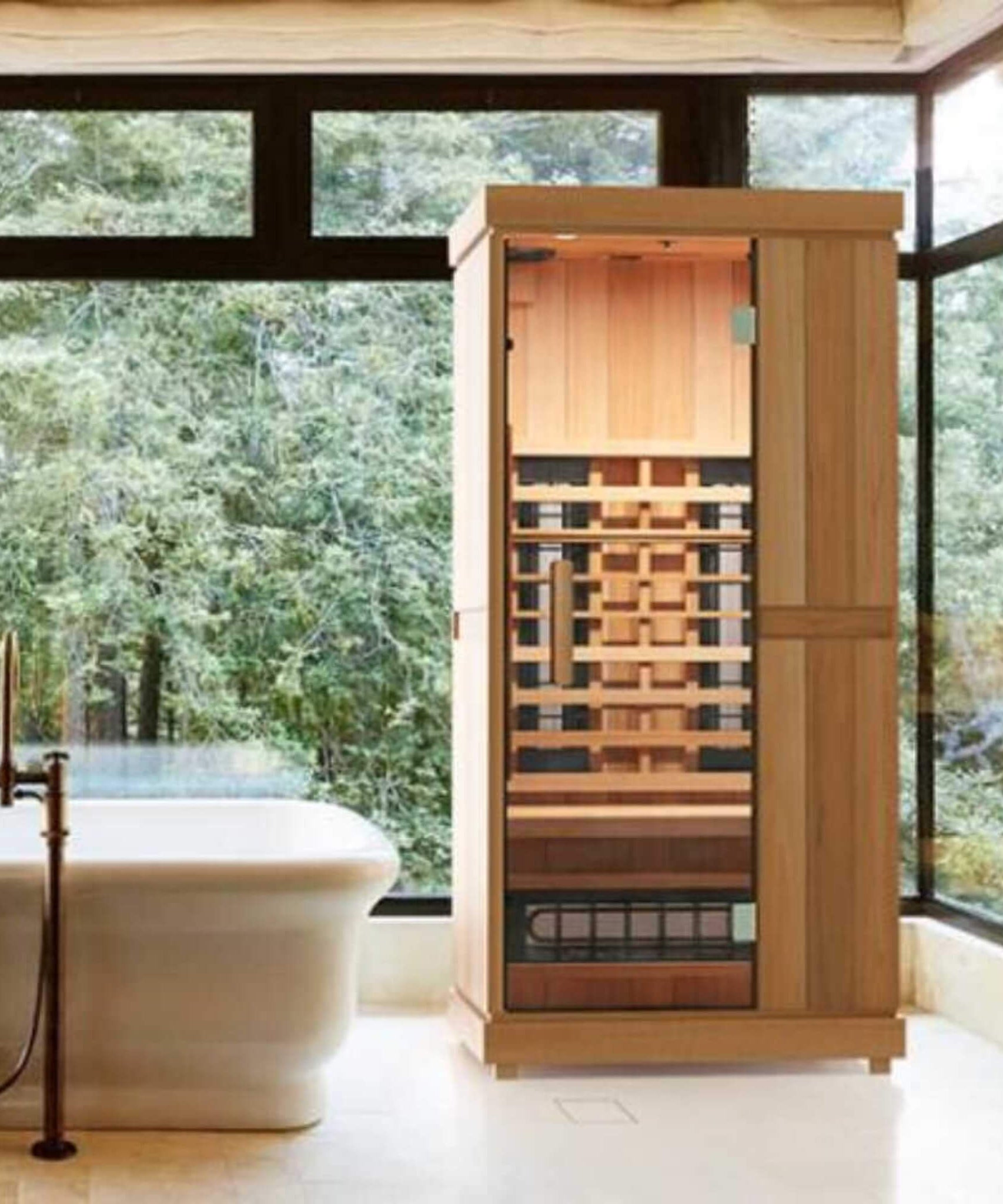Finnmark FD-1 Full Spectrum 1-Person Home Infrared Sauna With Bluetooth Audio [FD-KN001] (SAK18374)
