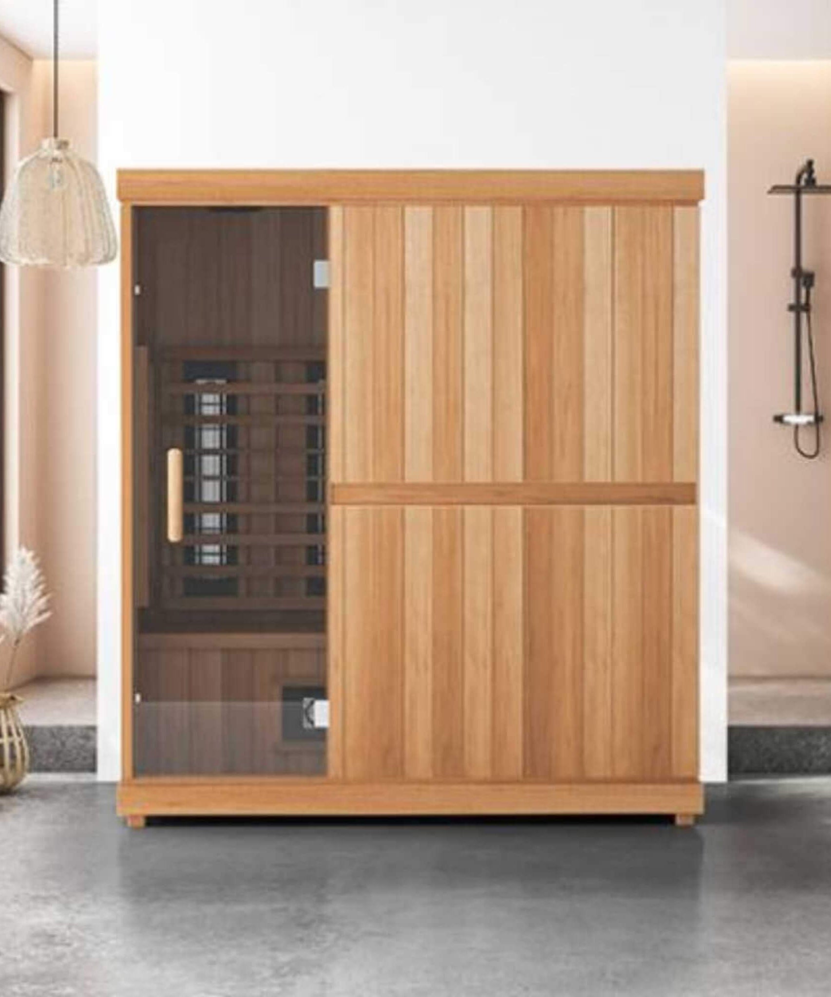 Finnmark FD-3 Full Spectrum 4-Person Capacity Home Infrared Sauna With Adjustable Sauna Feet [FD-KN003] (SAK52689)