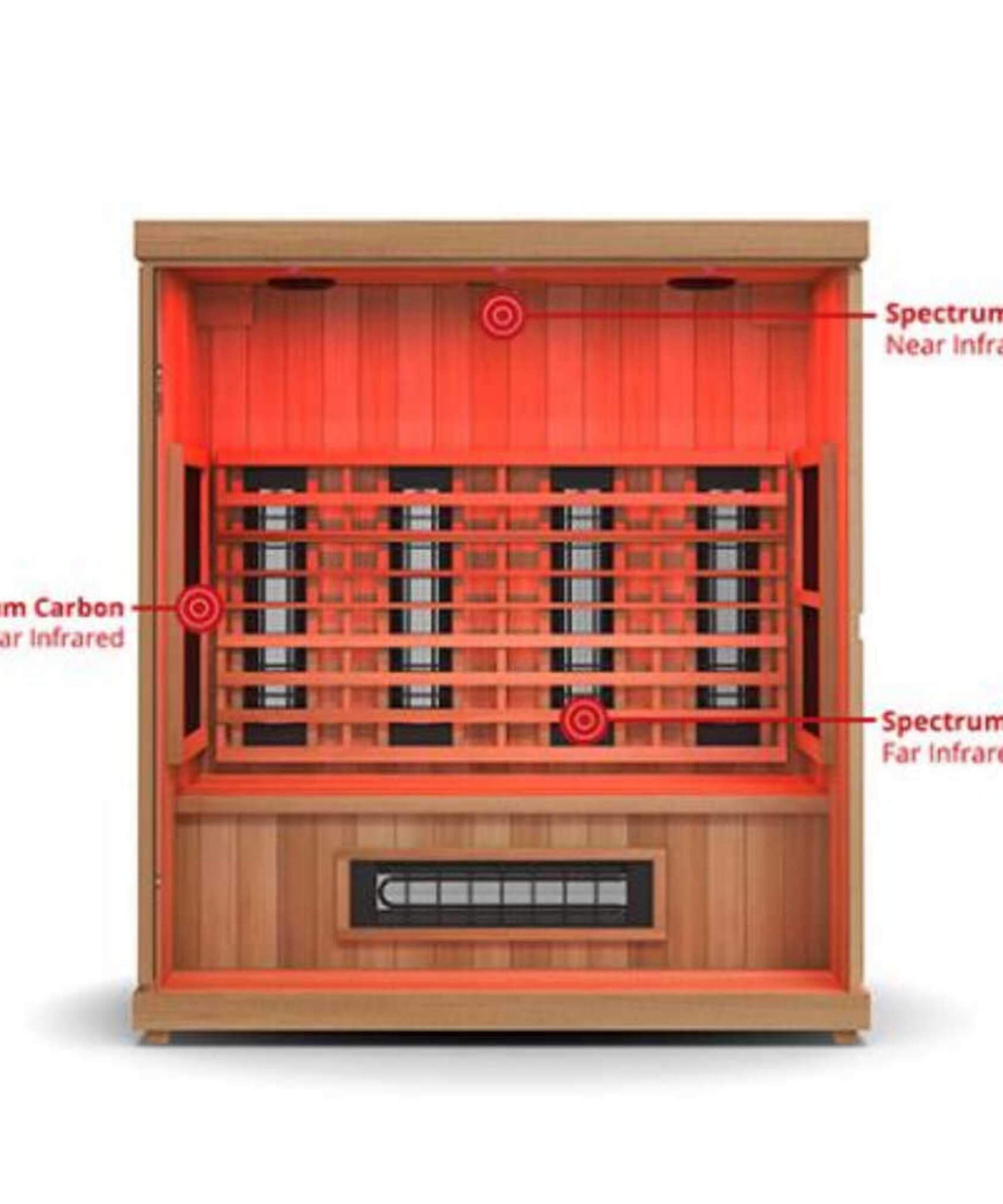 Finnmark FD-3 Full Spectrum 4-Person Capacity Home Infrared Sauna With Adjustable Sauna Feet [FD-KN003] (SAK52689)