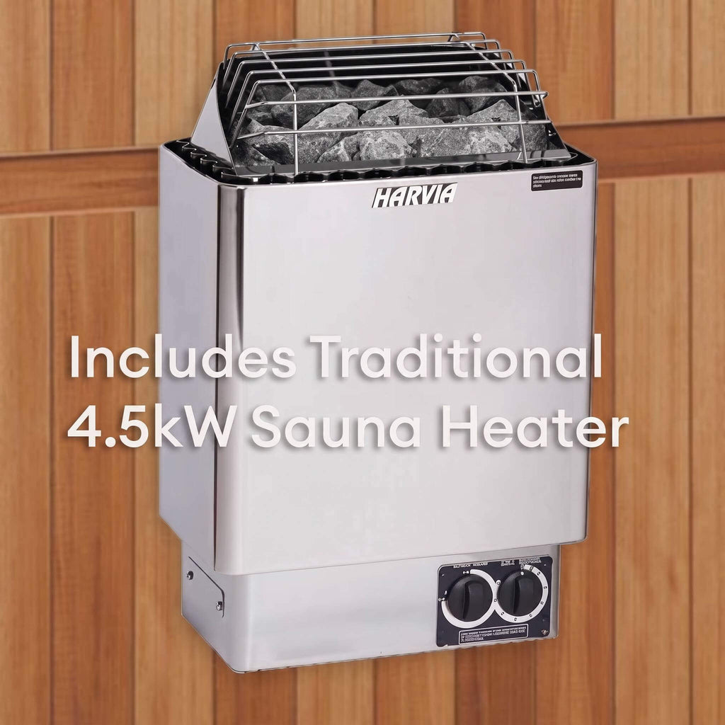 Finnmark FD-5 Trinity XL 4-Person Home Infrared & Steam Sauna Combo [FD-KN005] (SAK37258)
