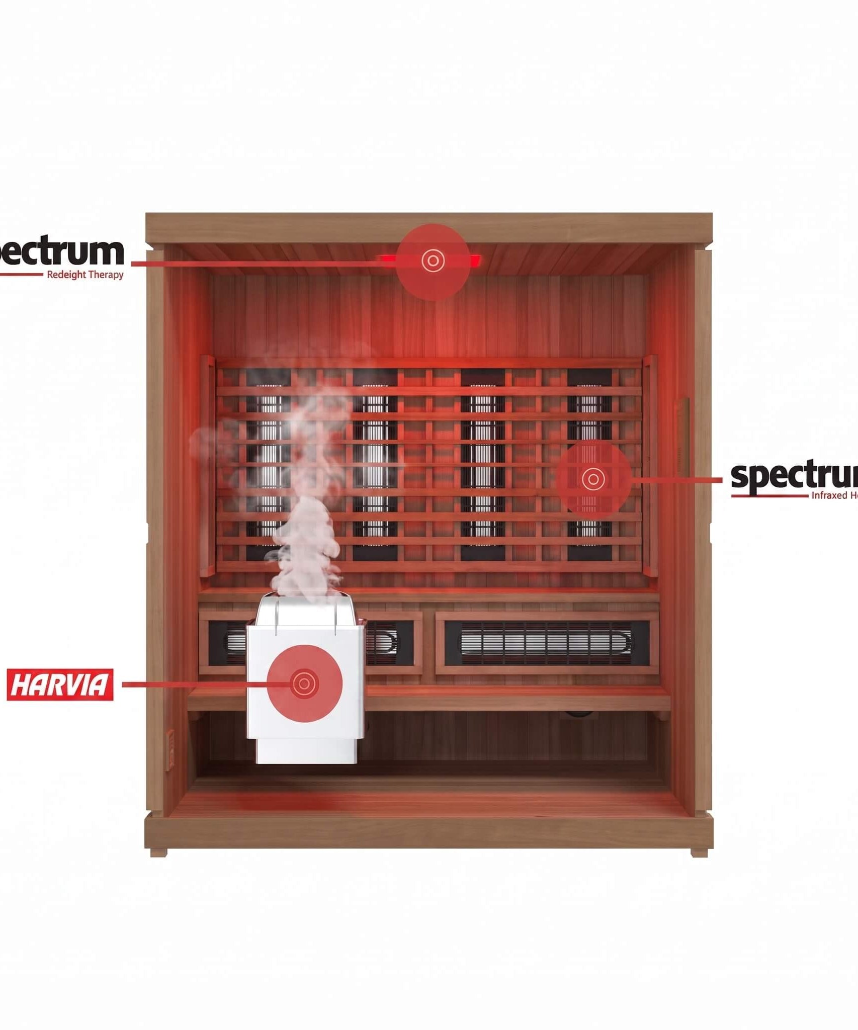 Finnmark FD-5 Trinity XL 4-Person Home Infrared & Steam Sauna Combo [FD-KN005] (SAK37258)