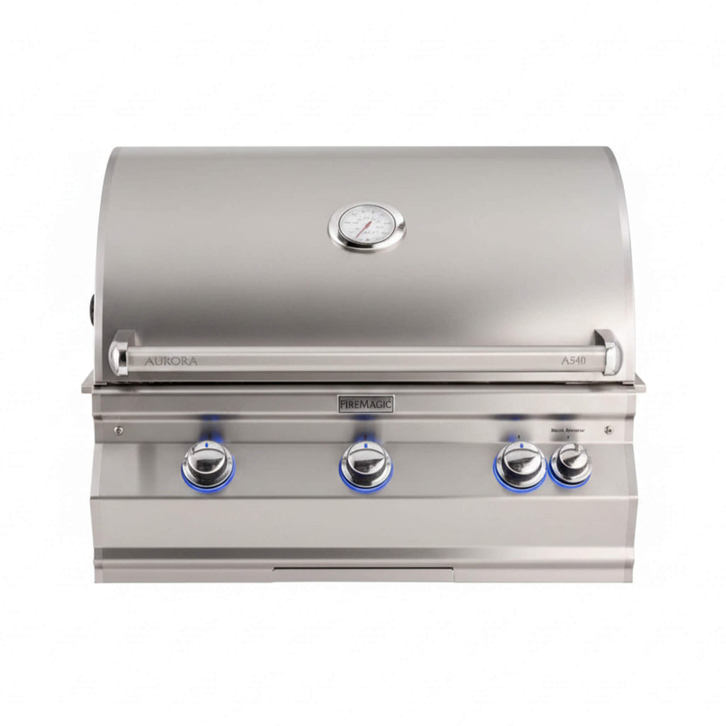 Fire Magic Aurora 30-Inch Multi-User Built-In Grill With Analog Thermometer & Rotisserie Kit [A540I-8EAN/P] (SAK14578)