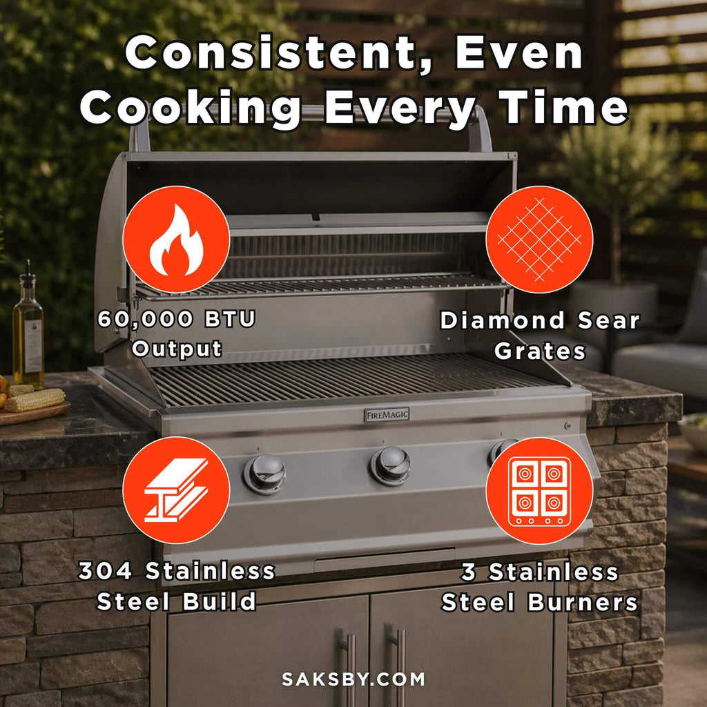 Fire Magic Choice Multi-User Built-In Grill With Analog Thermometer, 30" [CM540I-RT1N/P] (SAK91748)