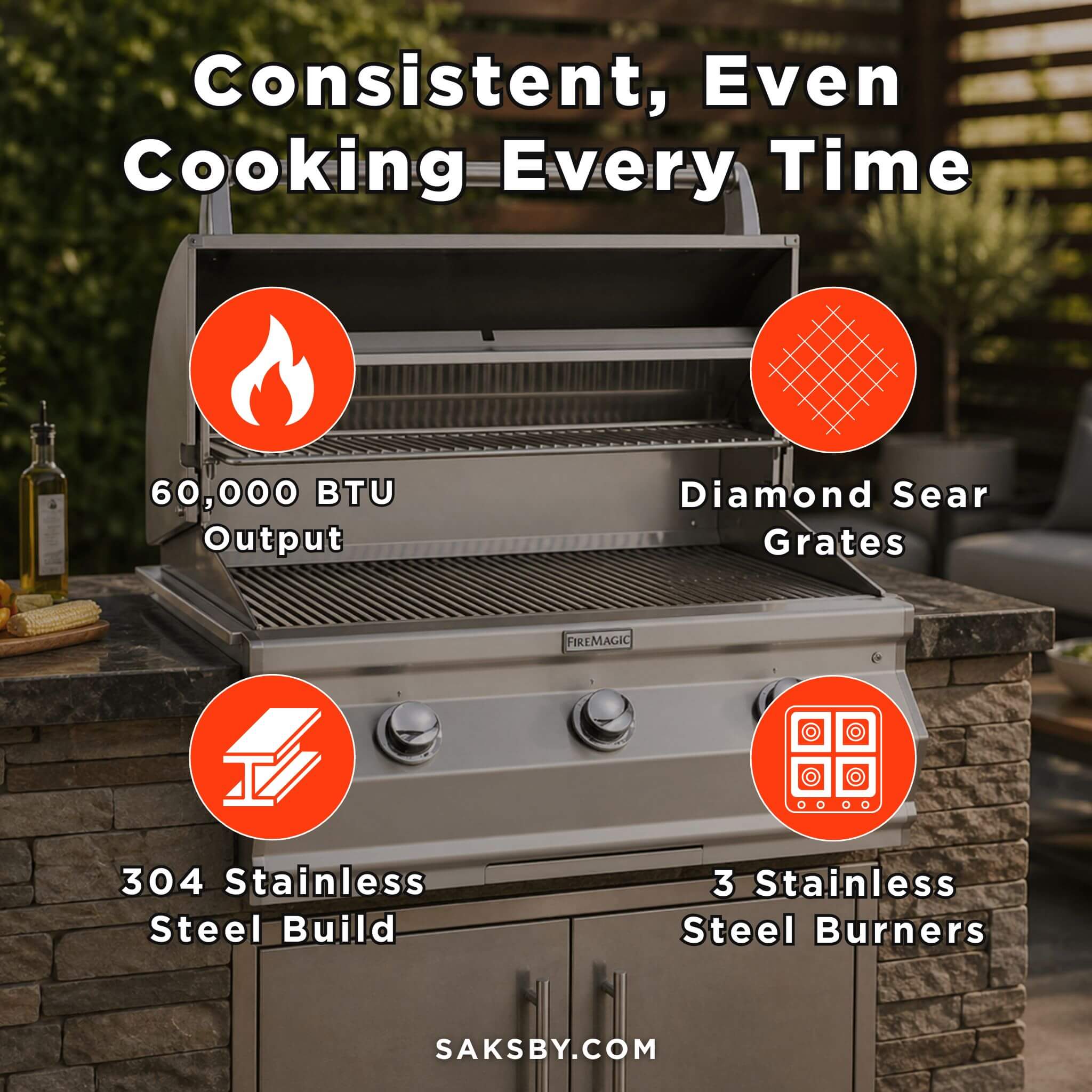 Fire Magic Choice Multi-User Built-In Grill With Analog Thermometer, 30" [CM540I-RT1N/P] (SAK91748)