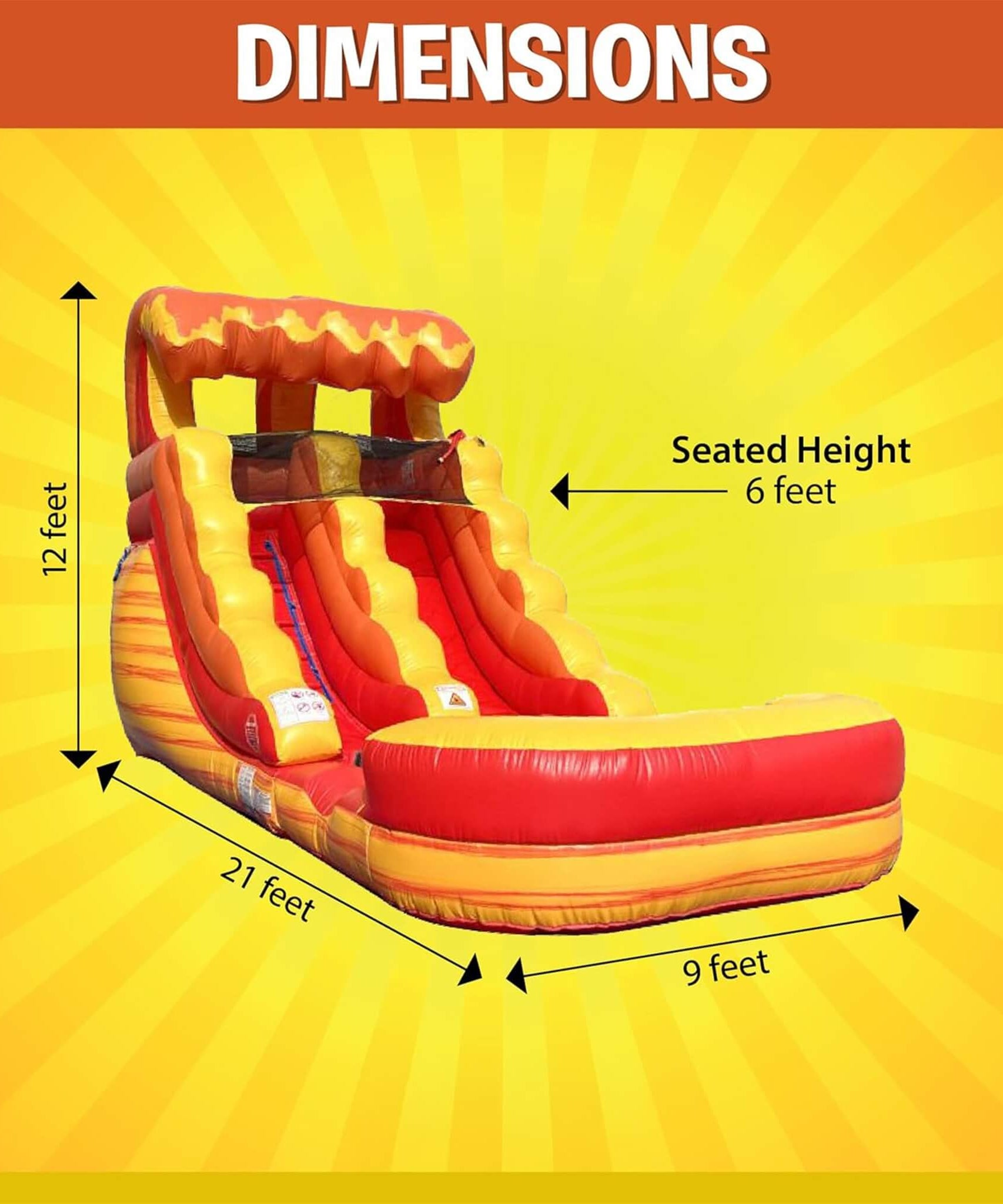 Large Fire Marble Inflatable Water Slide With Pool And Blower (SAK34567)
