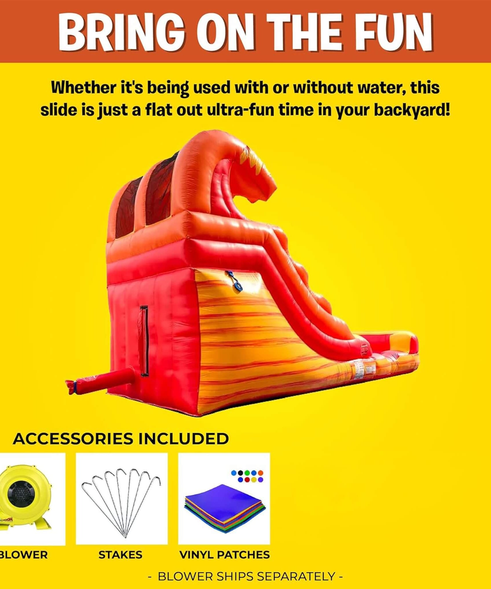 Large Fire Marble Inflatable Water Slide With Pool And Blower (SAK34567)