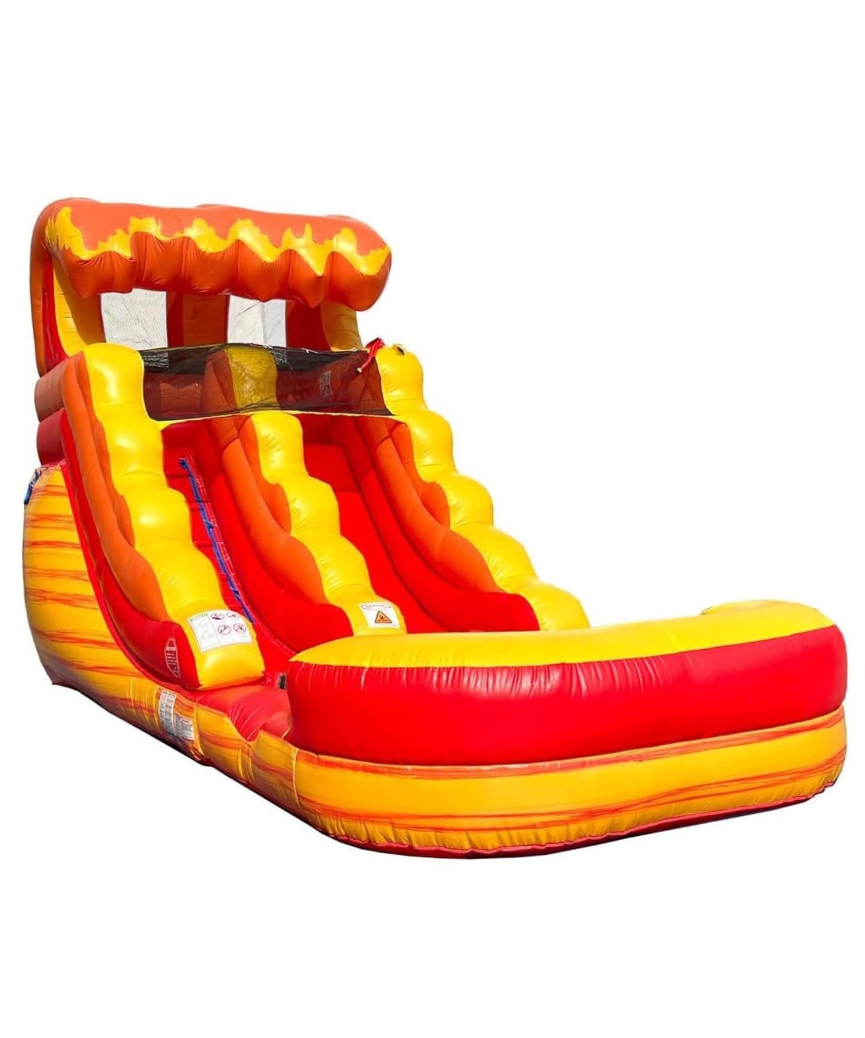 Large Fire Marble Inflatable Water Slide With Pool And Blower (SAK34567)