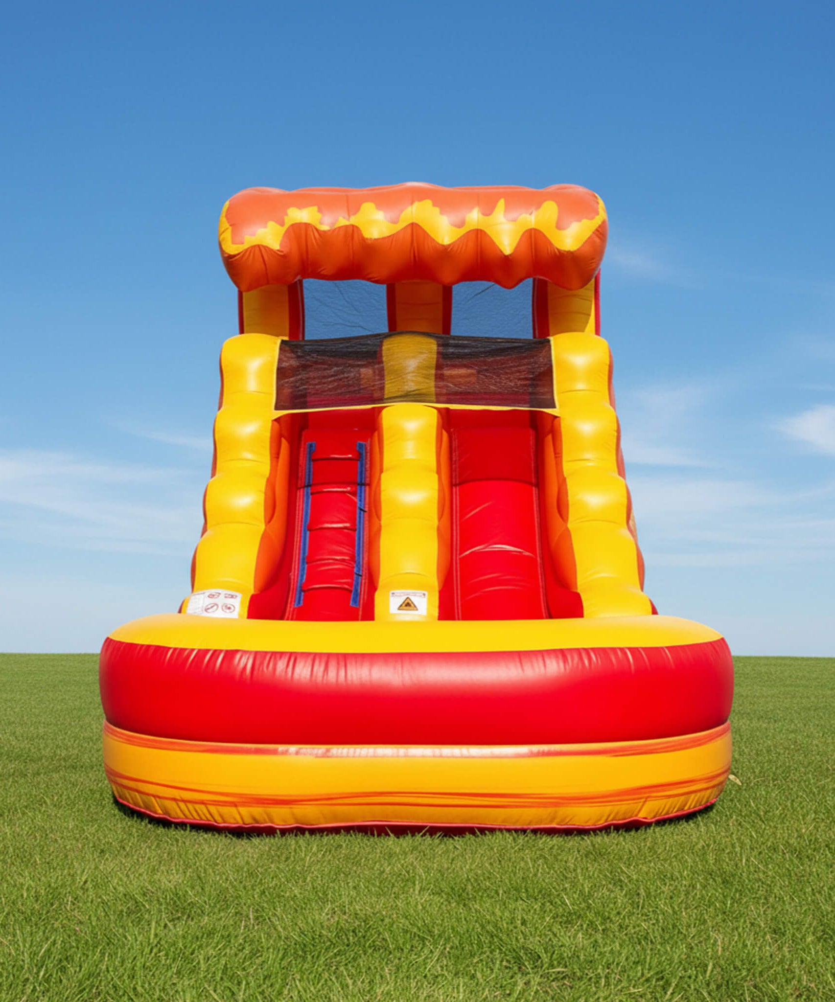 Large Fire Marble Inflatable Water Slide With Pool And Blower (SAK34567)