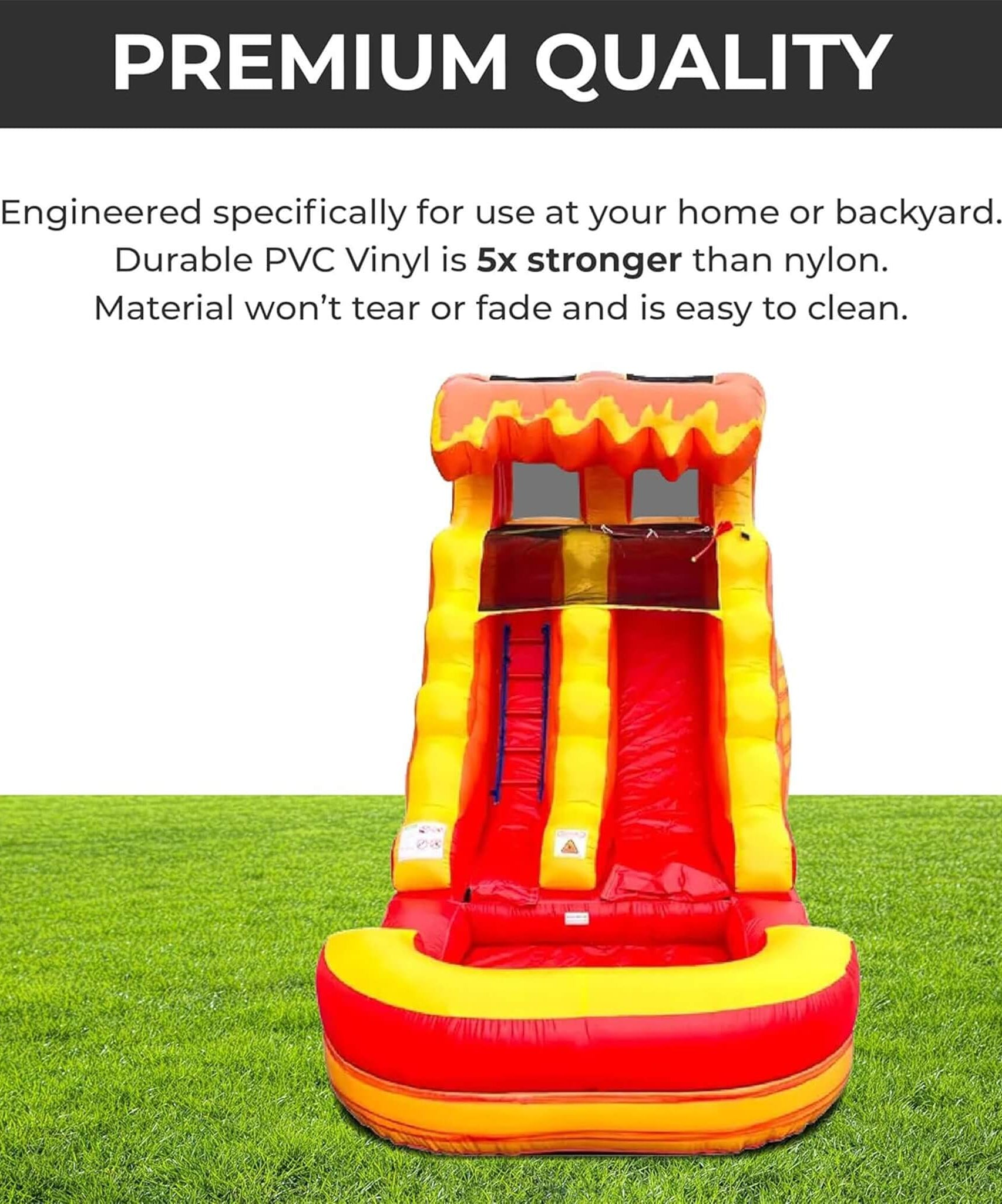 Large Fire Marble Inflatable Water Slide With Pool And Blower (SAK34567)