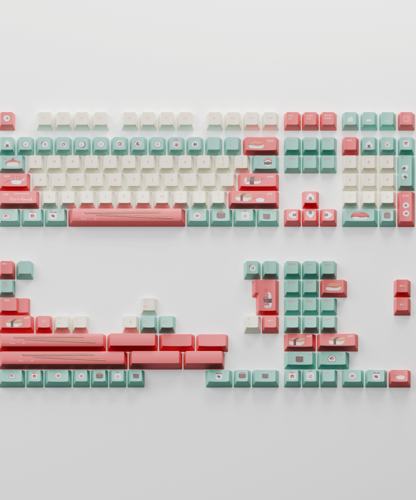 Fizz and Flourish Sushi Friends Keycaps Set (Collabs)